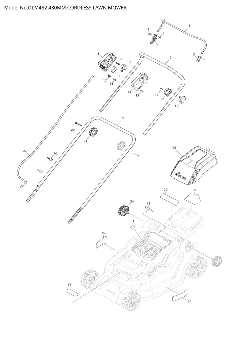 DLM432 exploded view