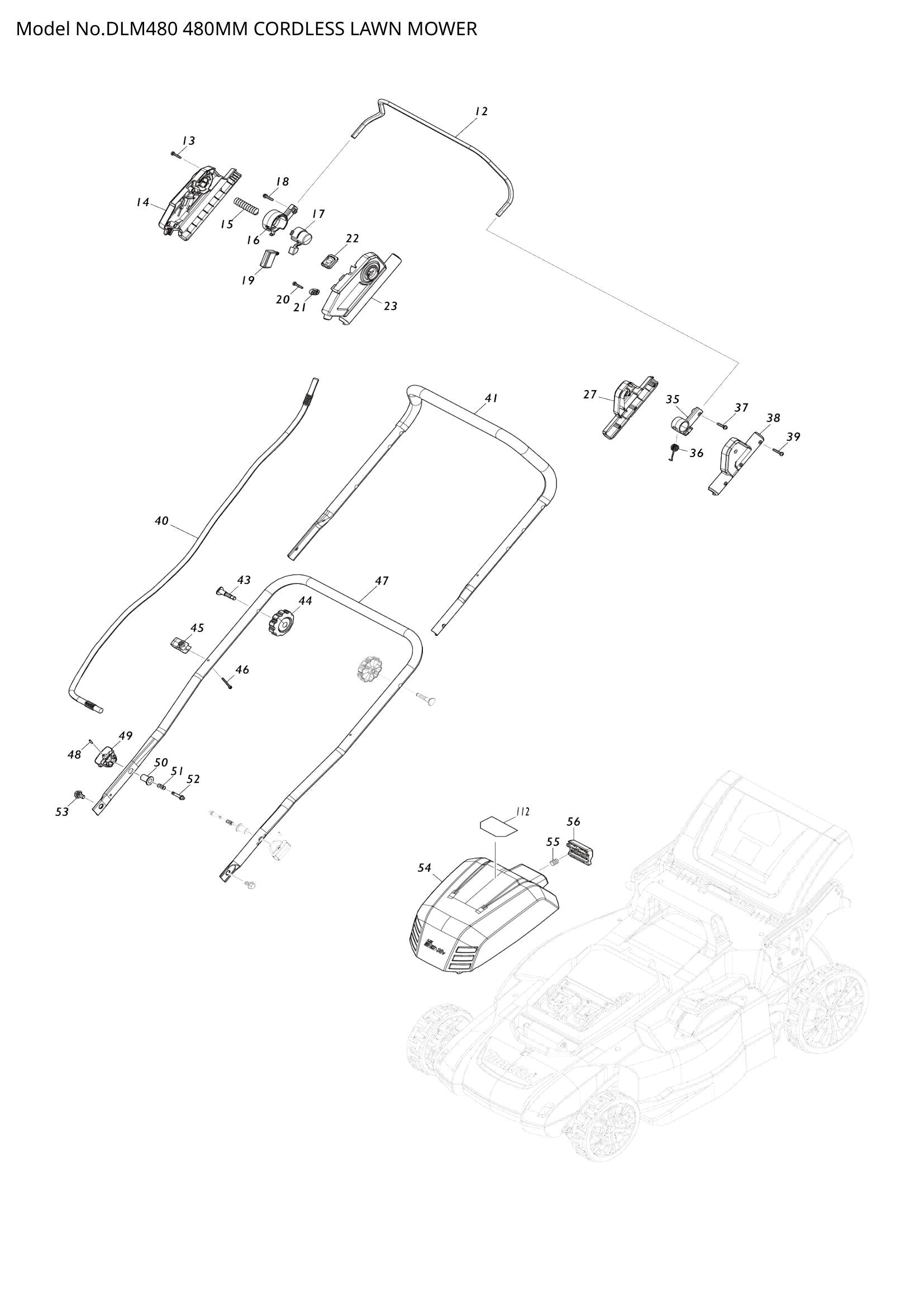 DLM480 exploded view