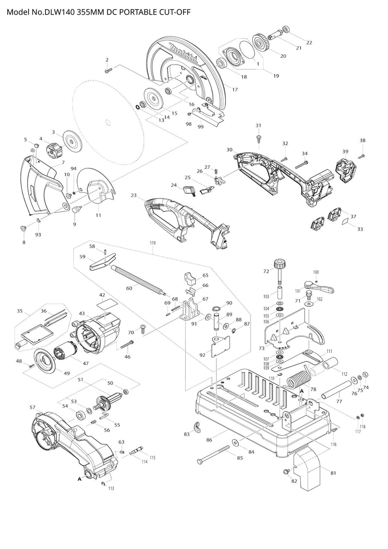 DLW140 exploded view