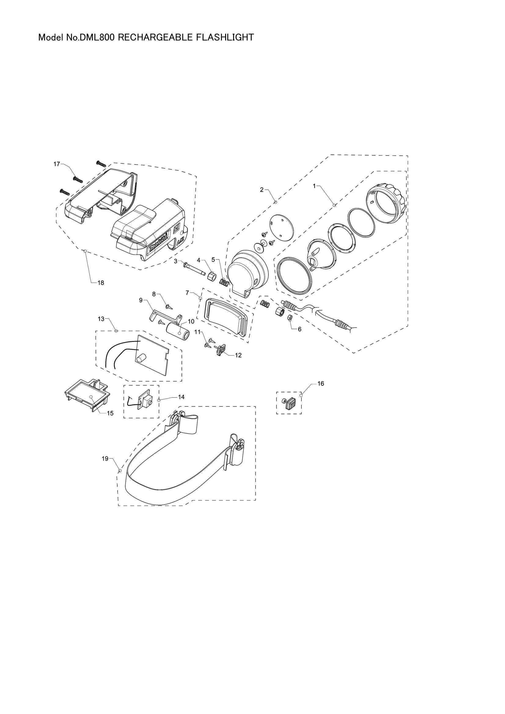 DML800 exploded view