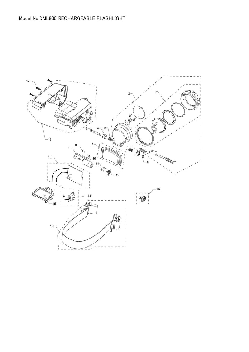 DML800 exploded view