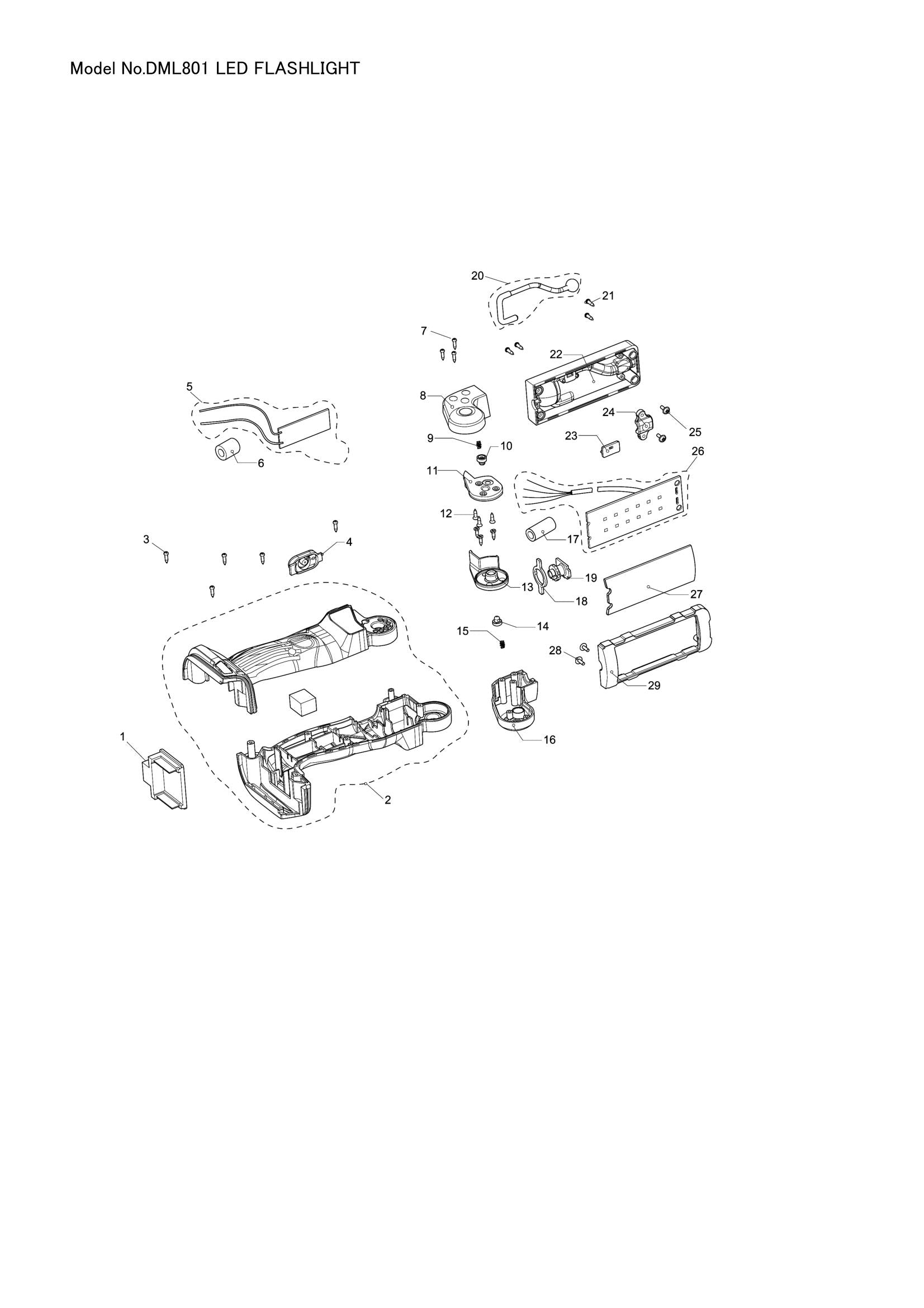 DML801 exploded view