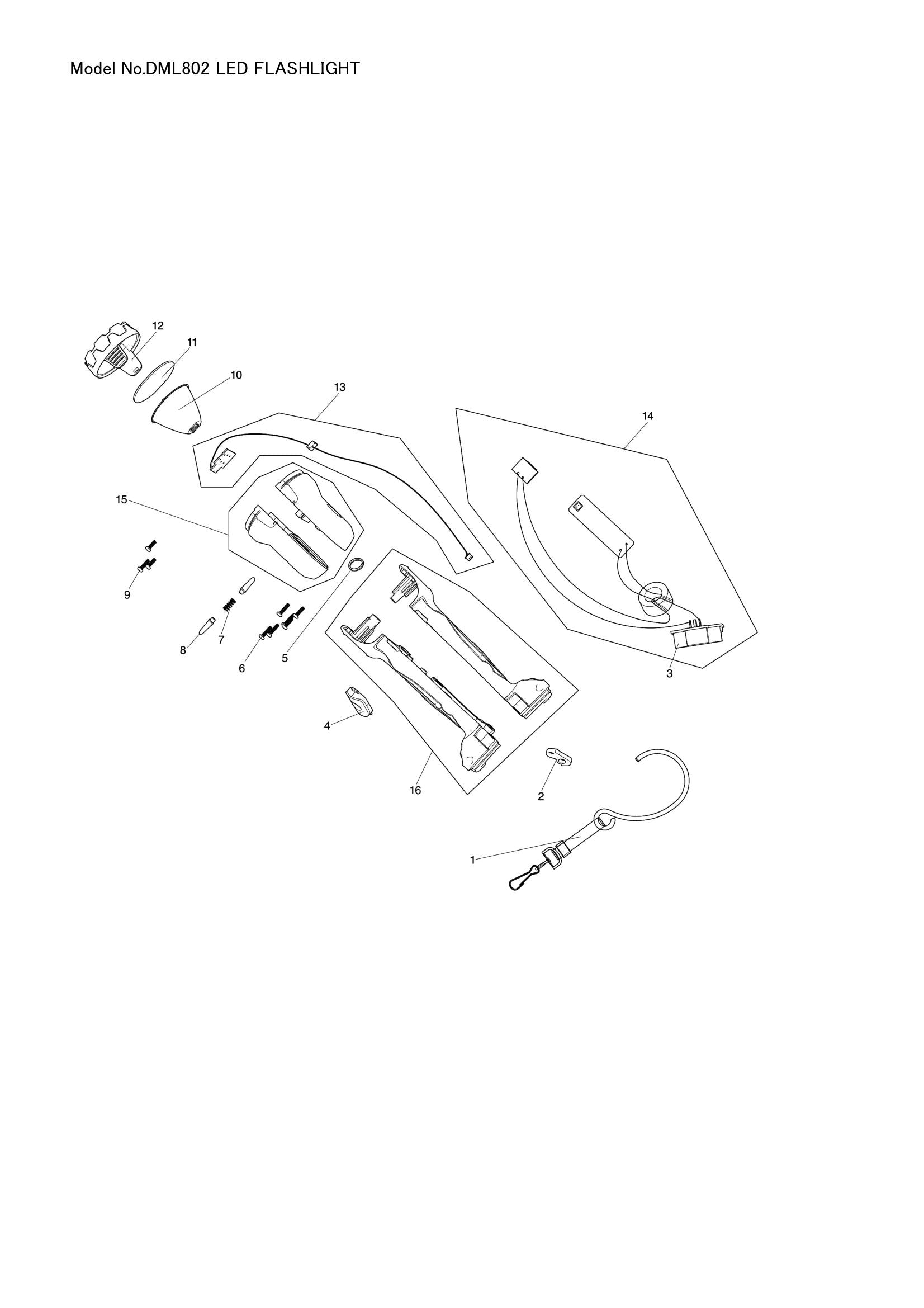 DML802 exploded view