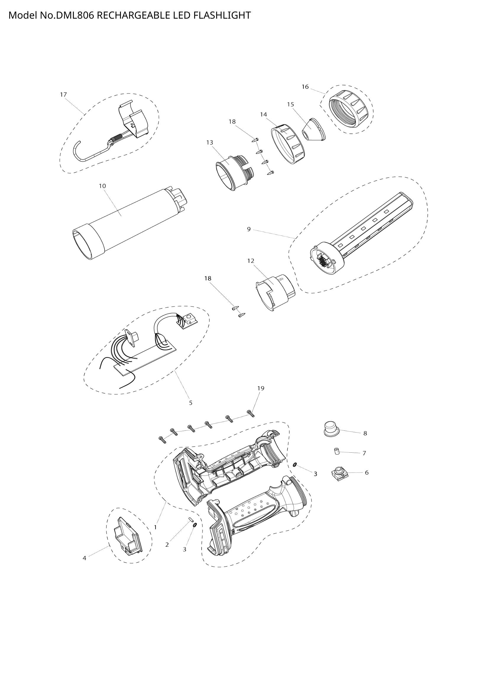DML806 exploded view