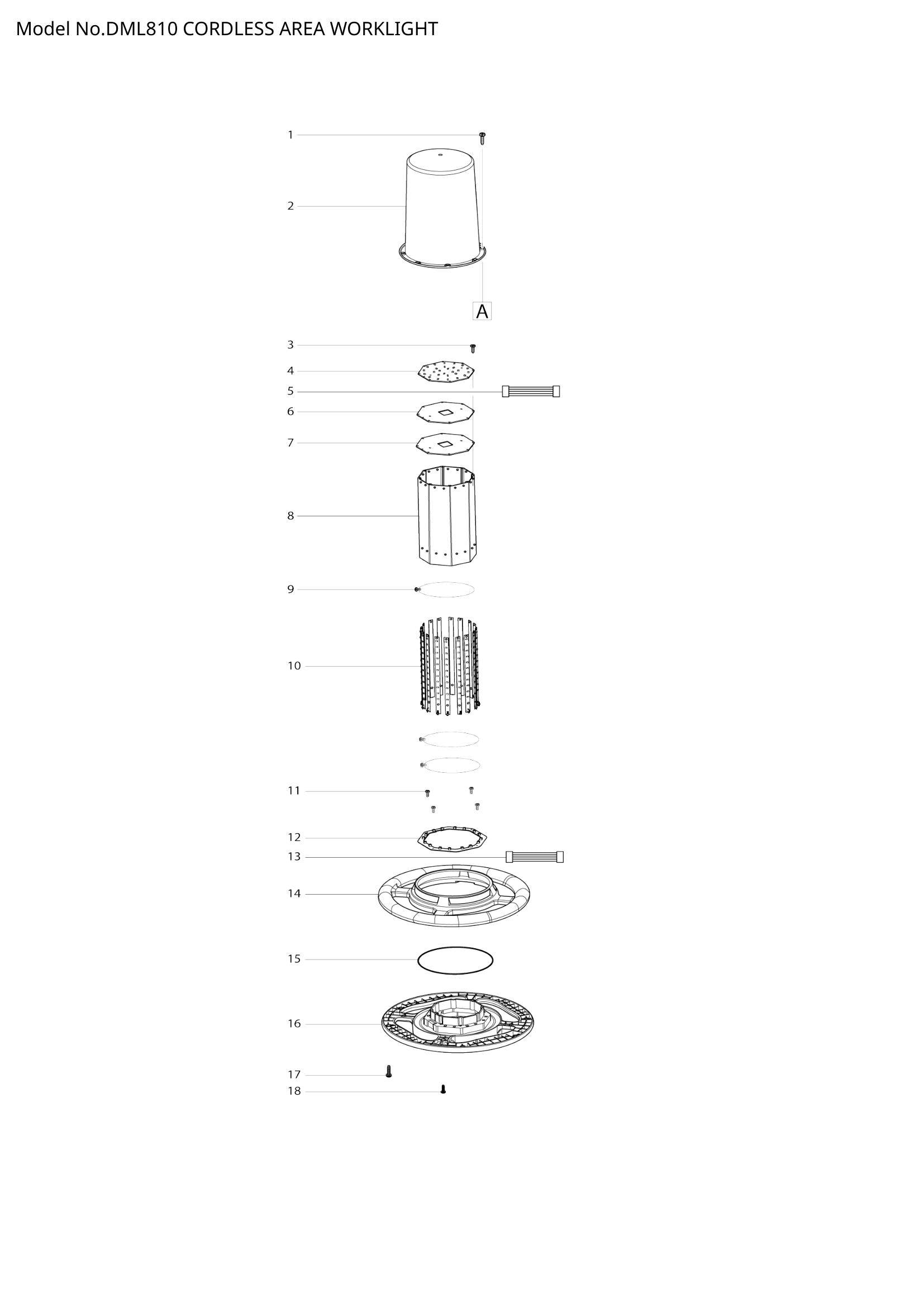 DML810 exploded view