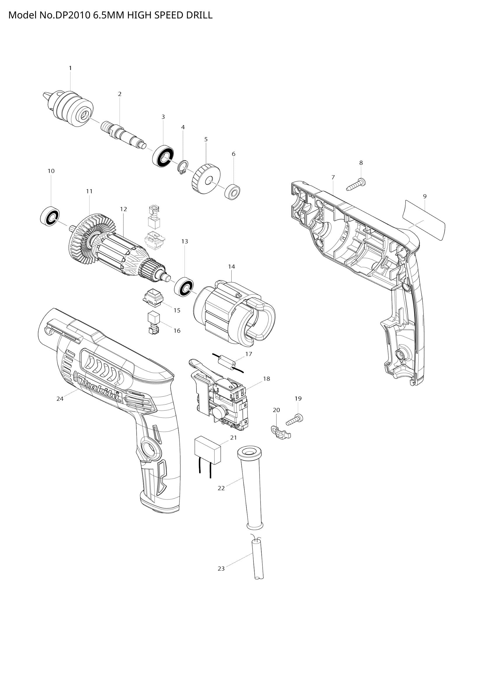 DP2010 exploded view