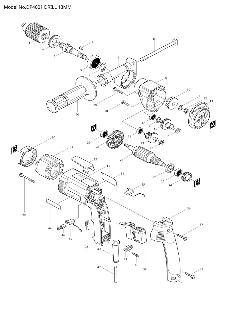 DP4001 exploded view