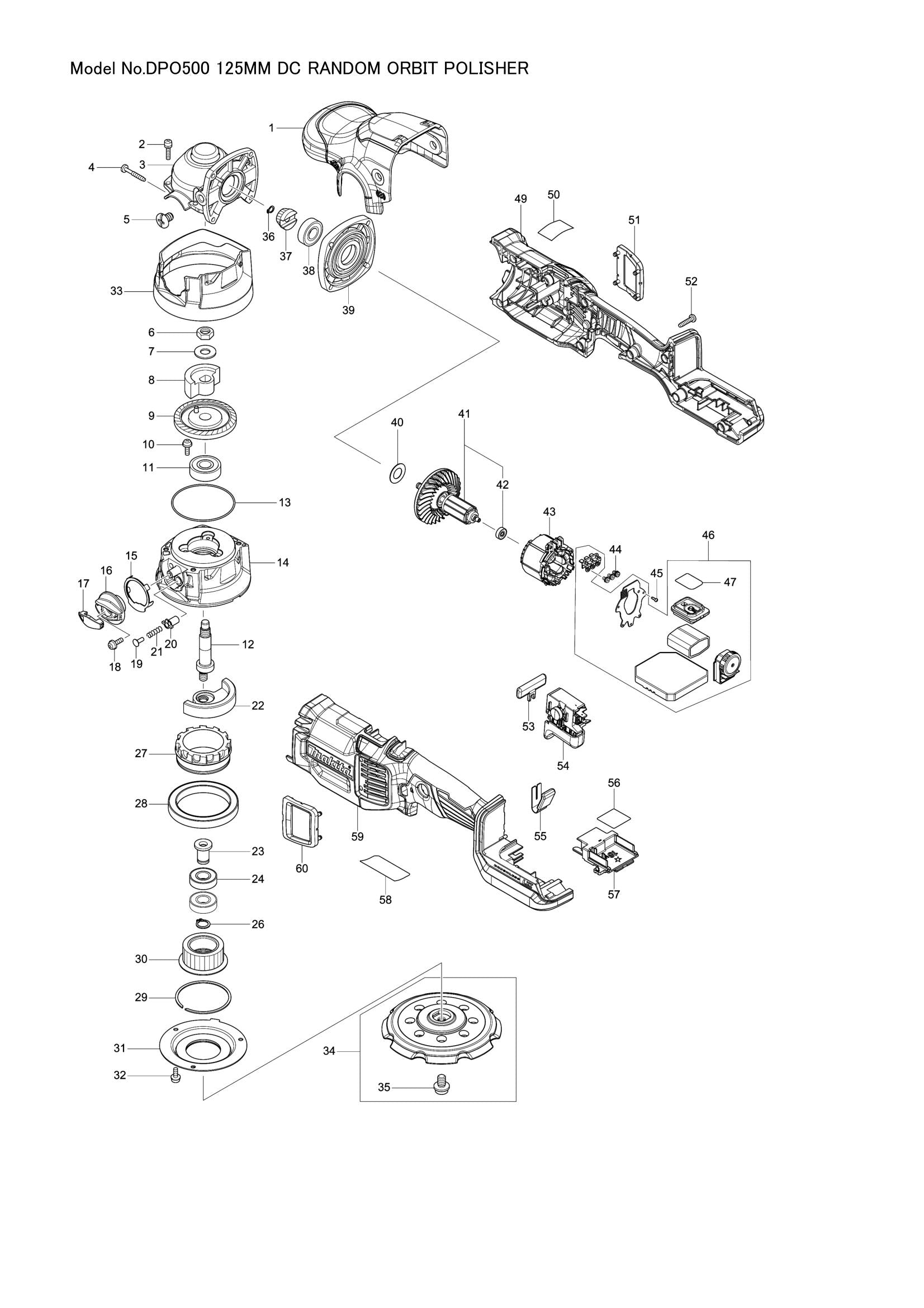DPO500 exploded view