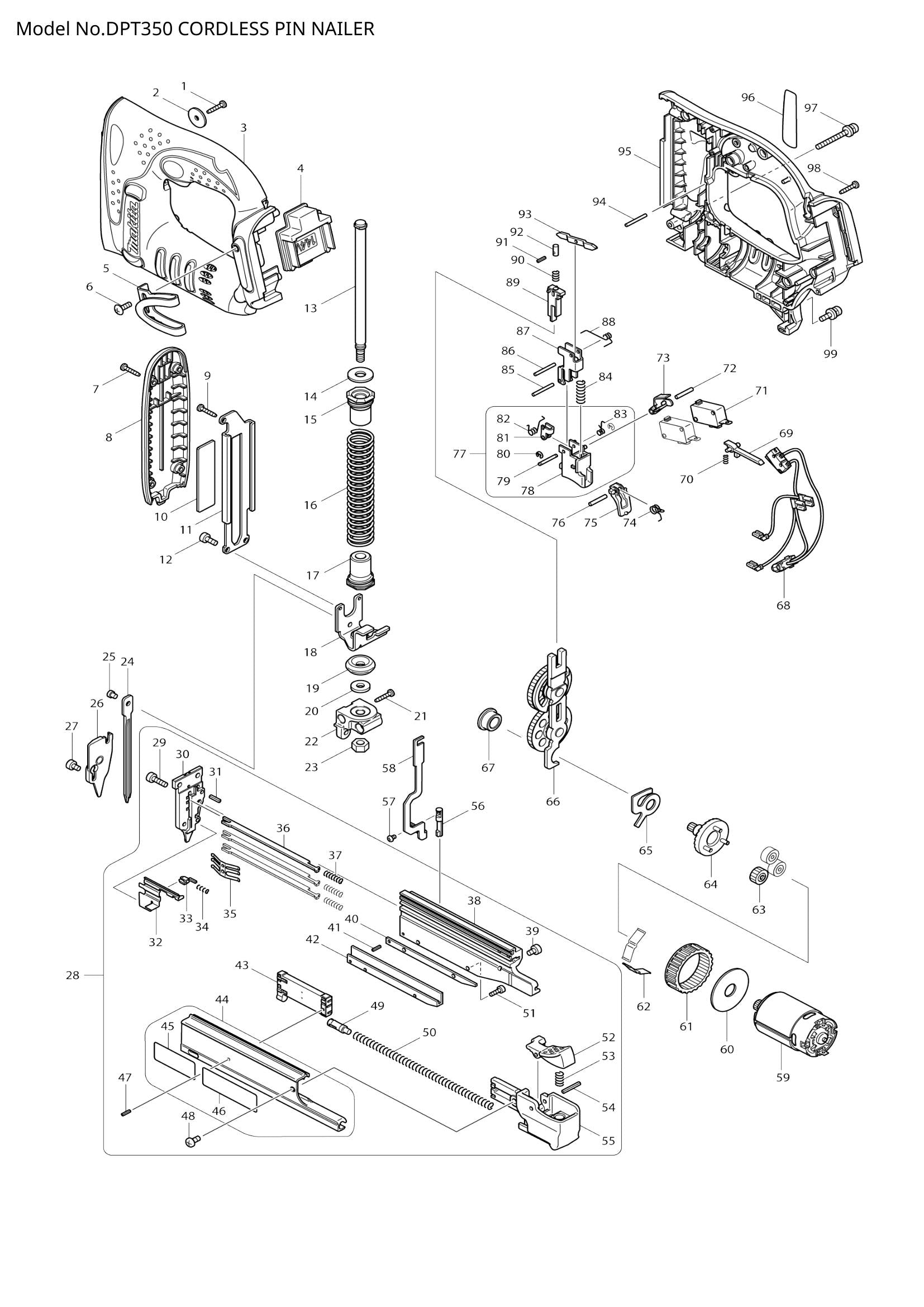 DPT350 exploded view
