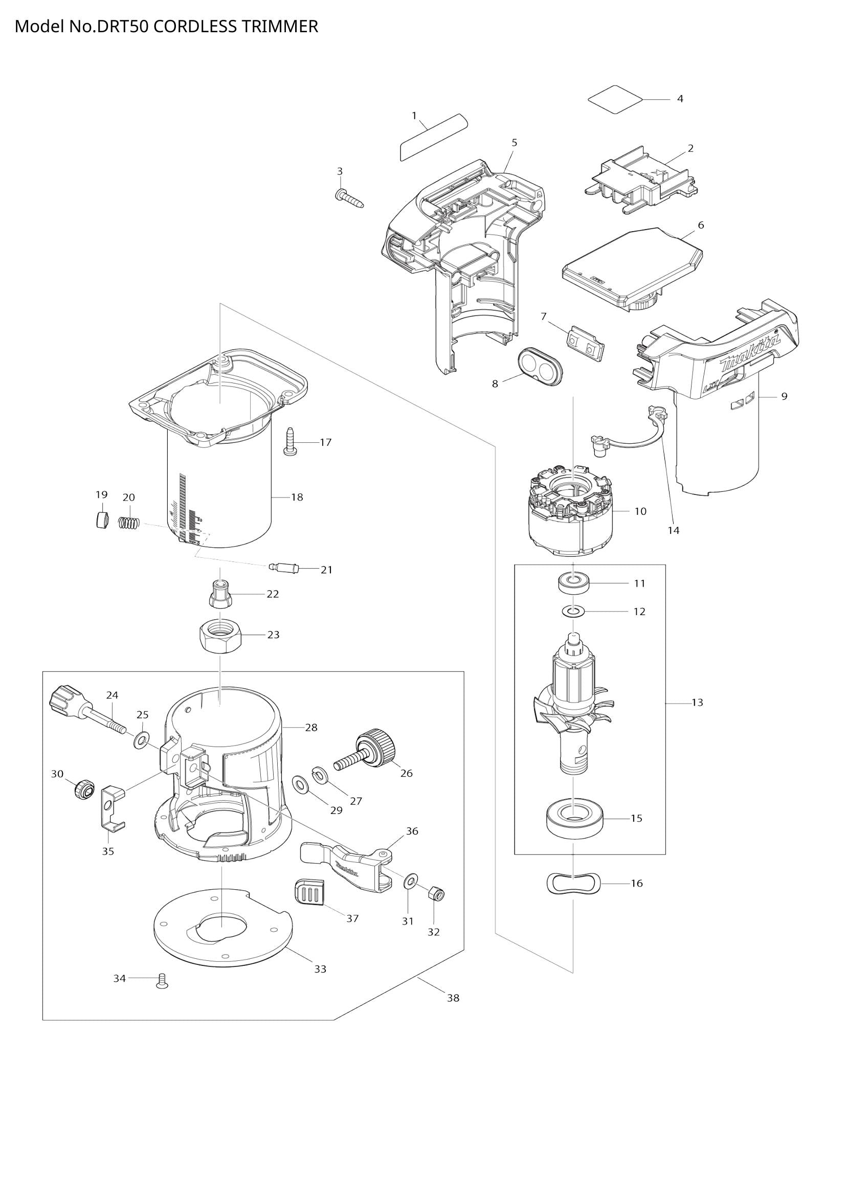 DRT50 exploded view