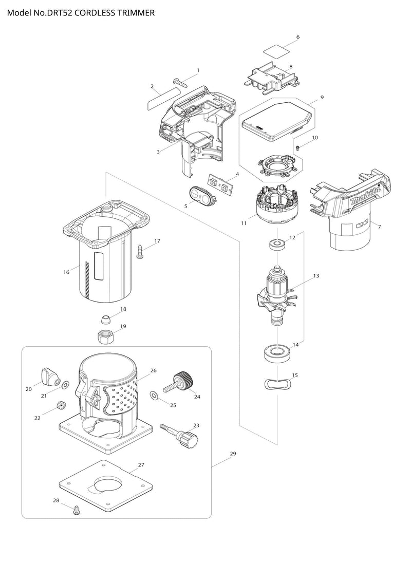 DRT52 exploded view