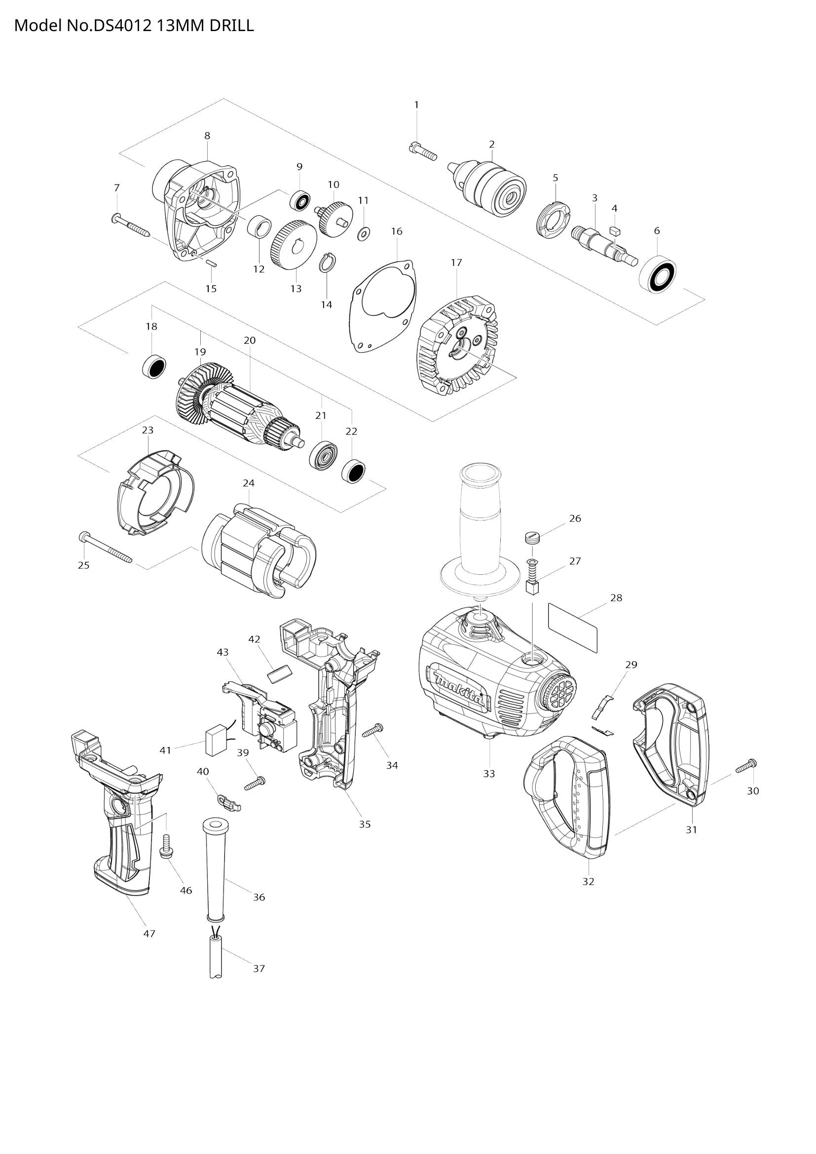 DS4012 exploded view