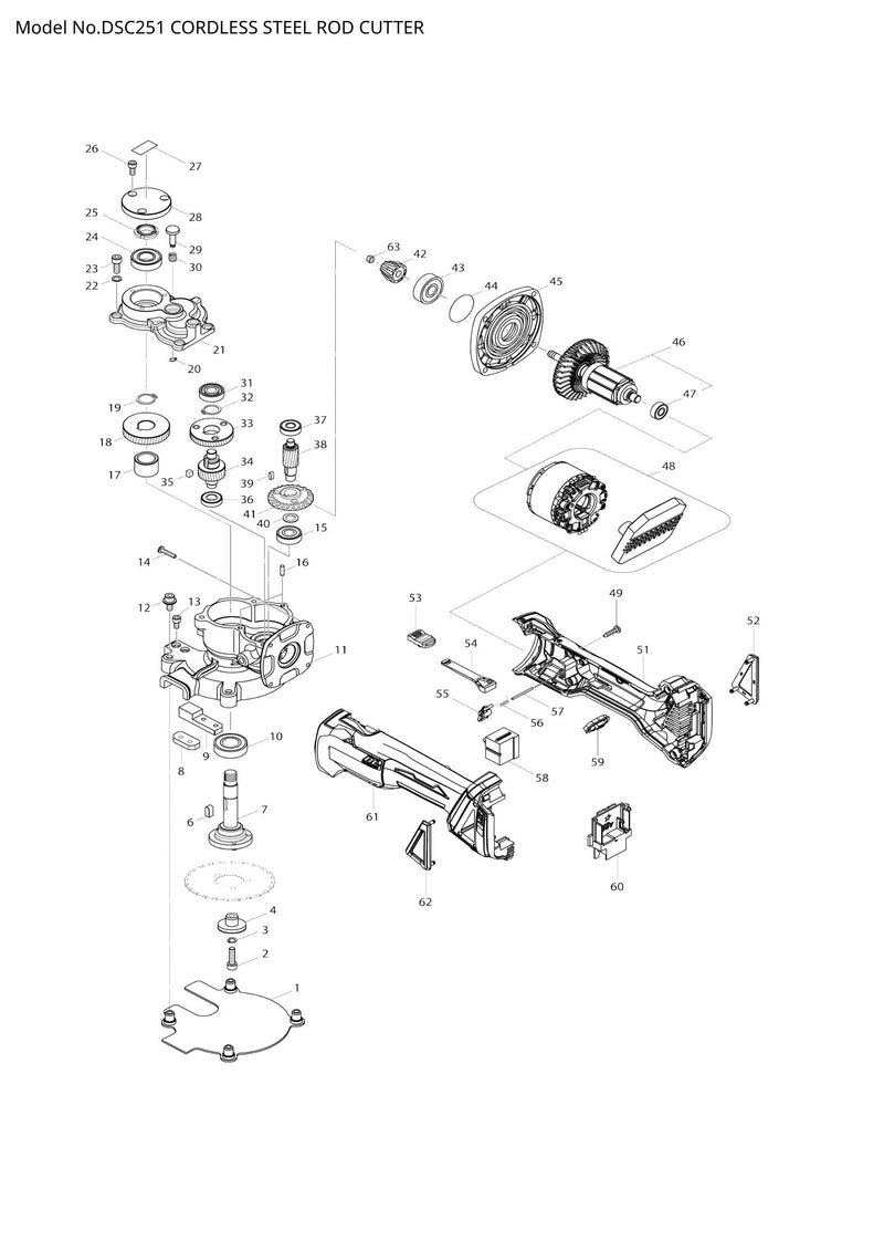 DSC251 exploded view