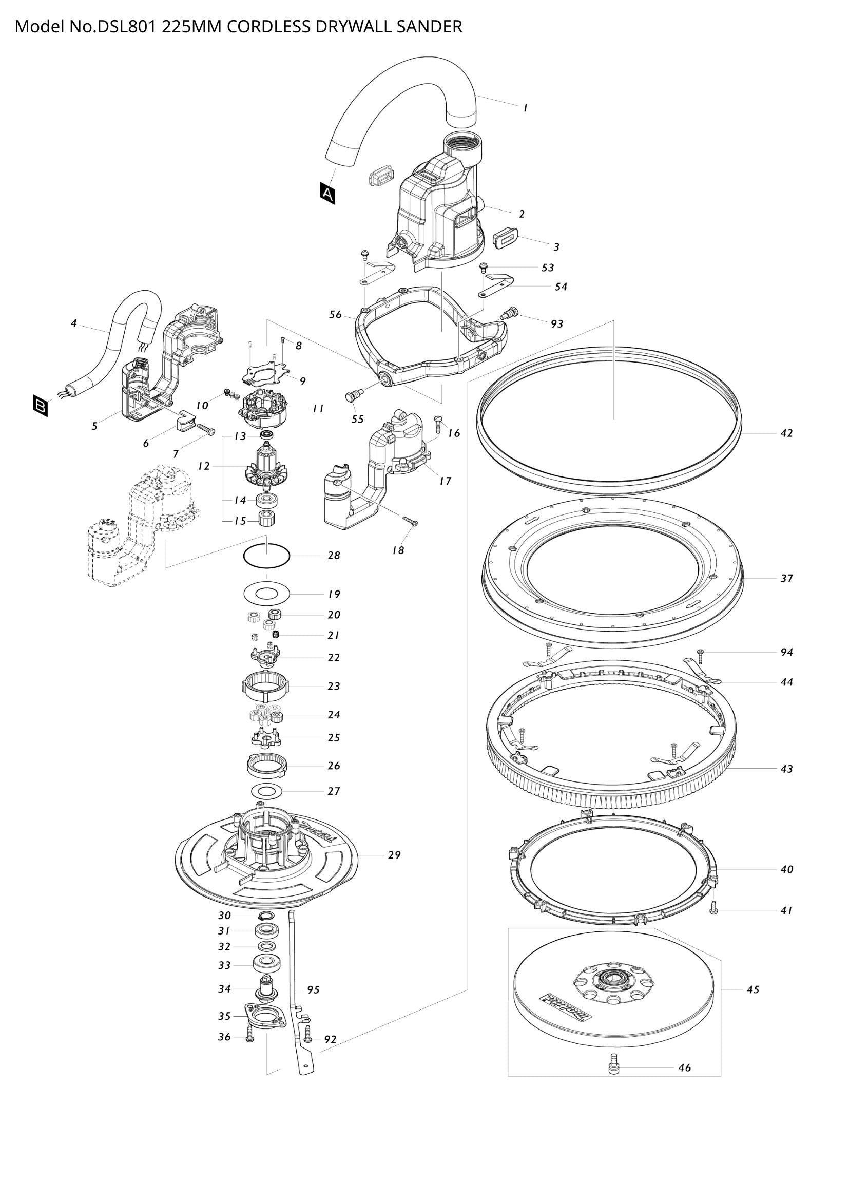 DSL801 exploded view