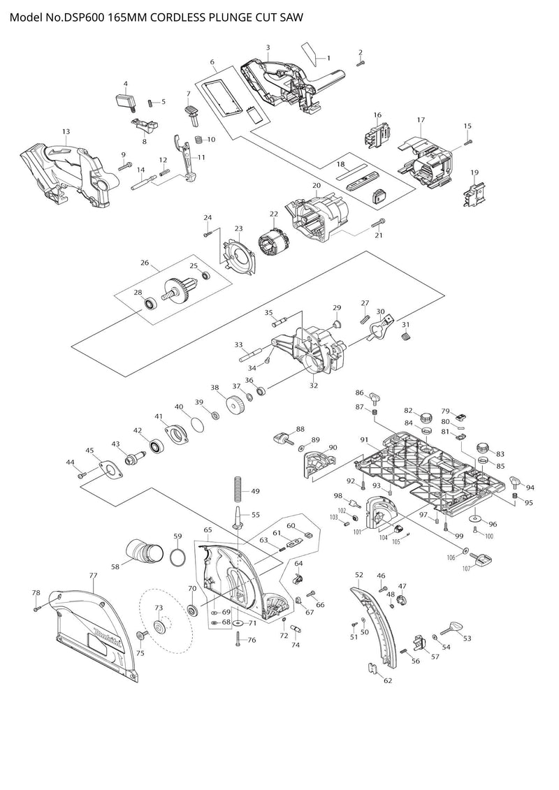 DSP600 exploded view