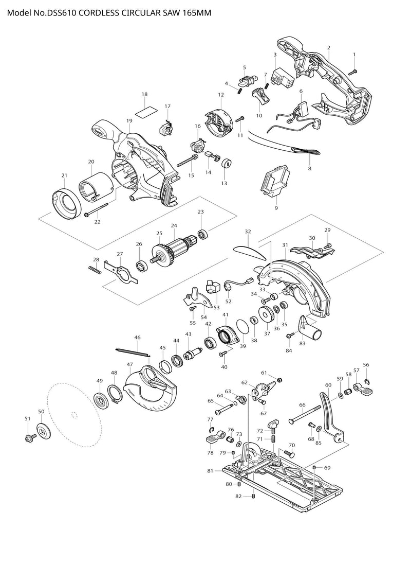 DSS610 exploded view