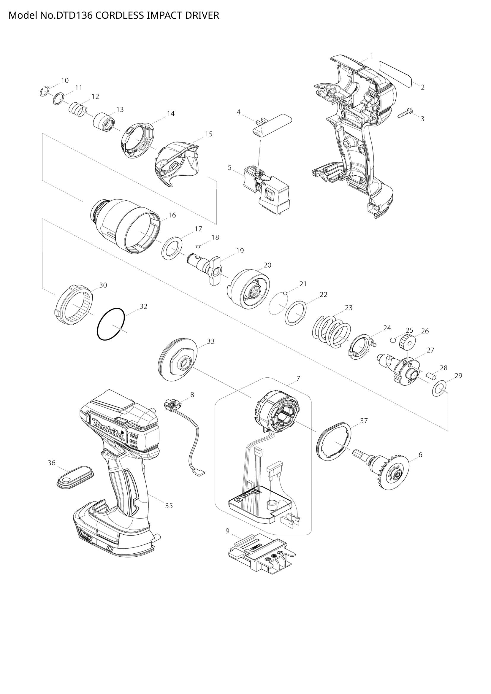 DTD136 exploded view
