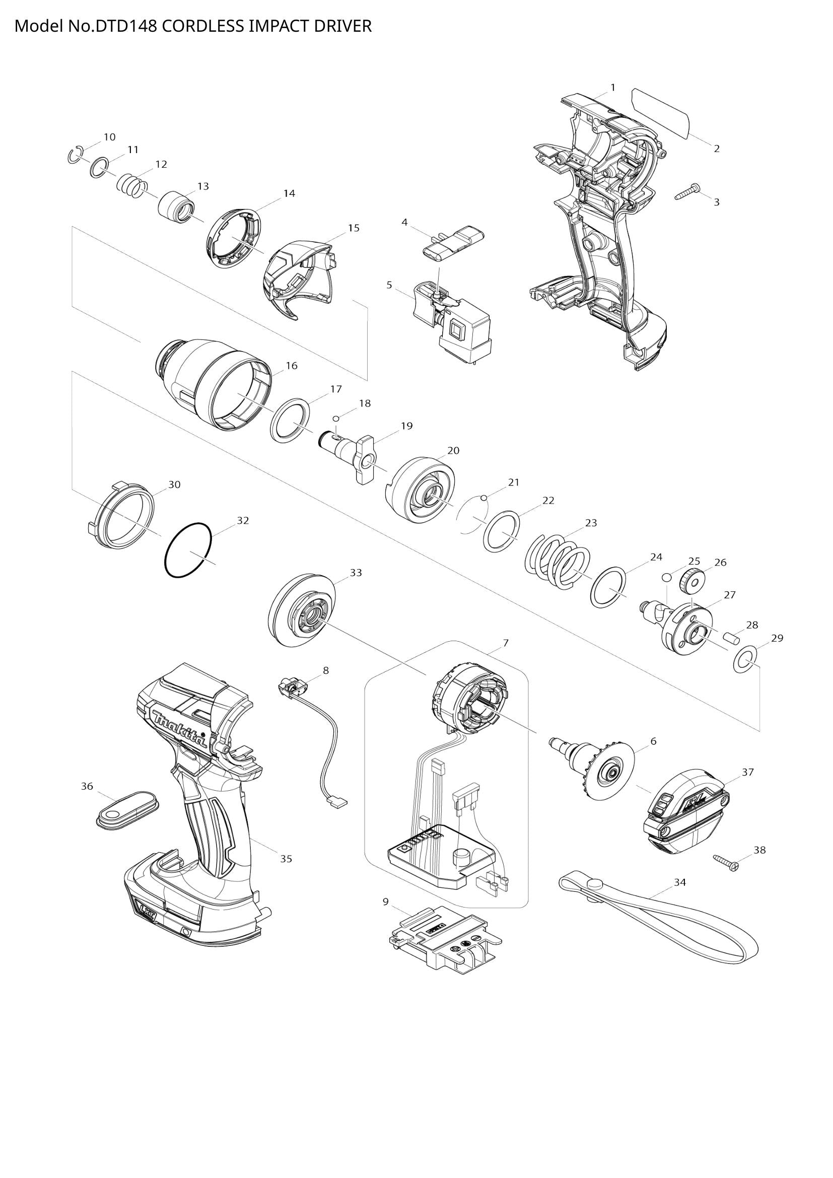 DTD148 exploded view