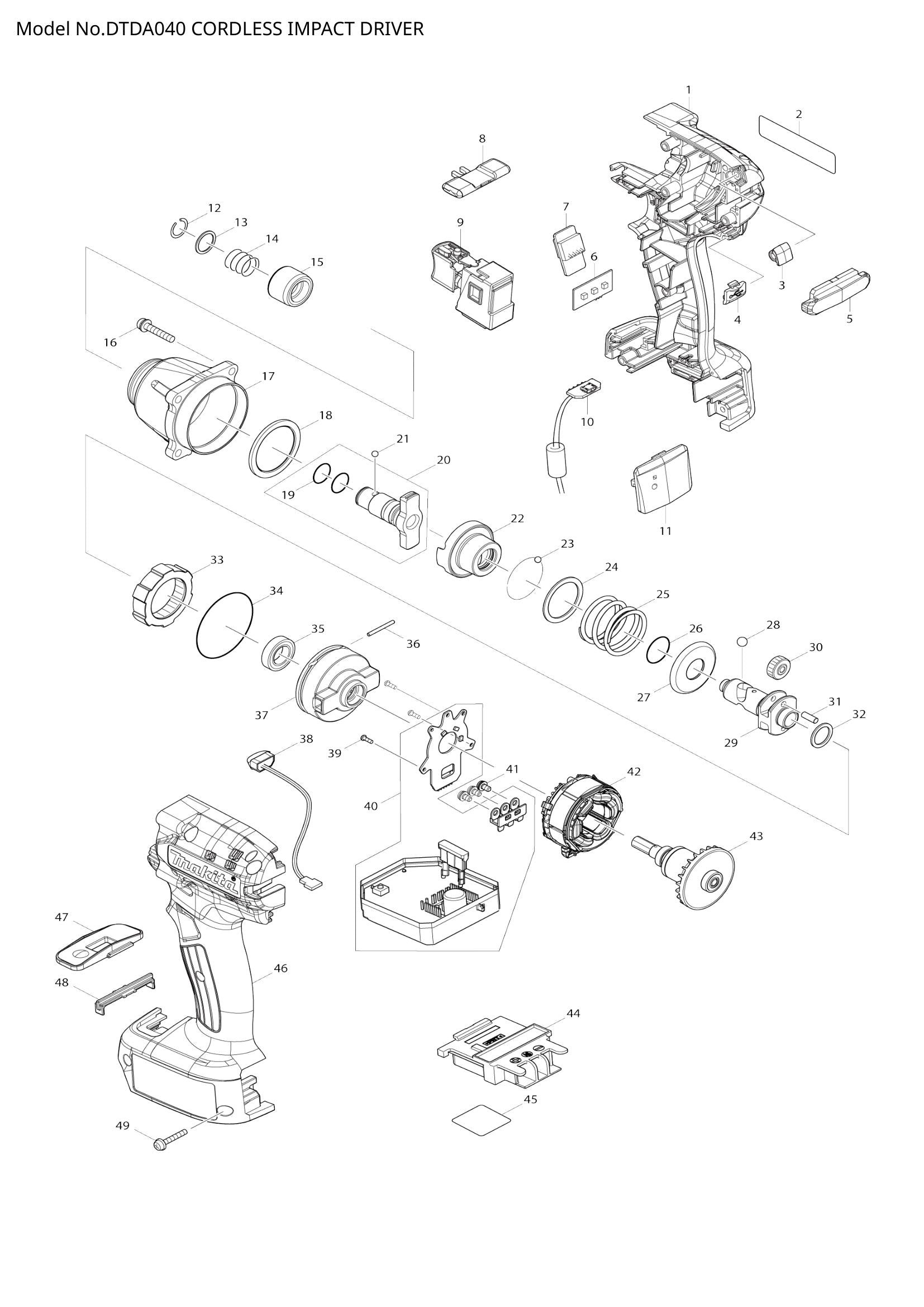 DTDA040 exploded view