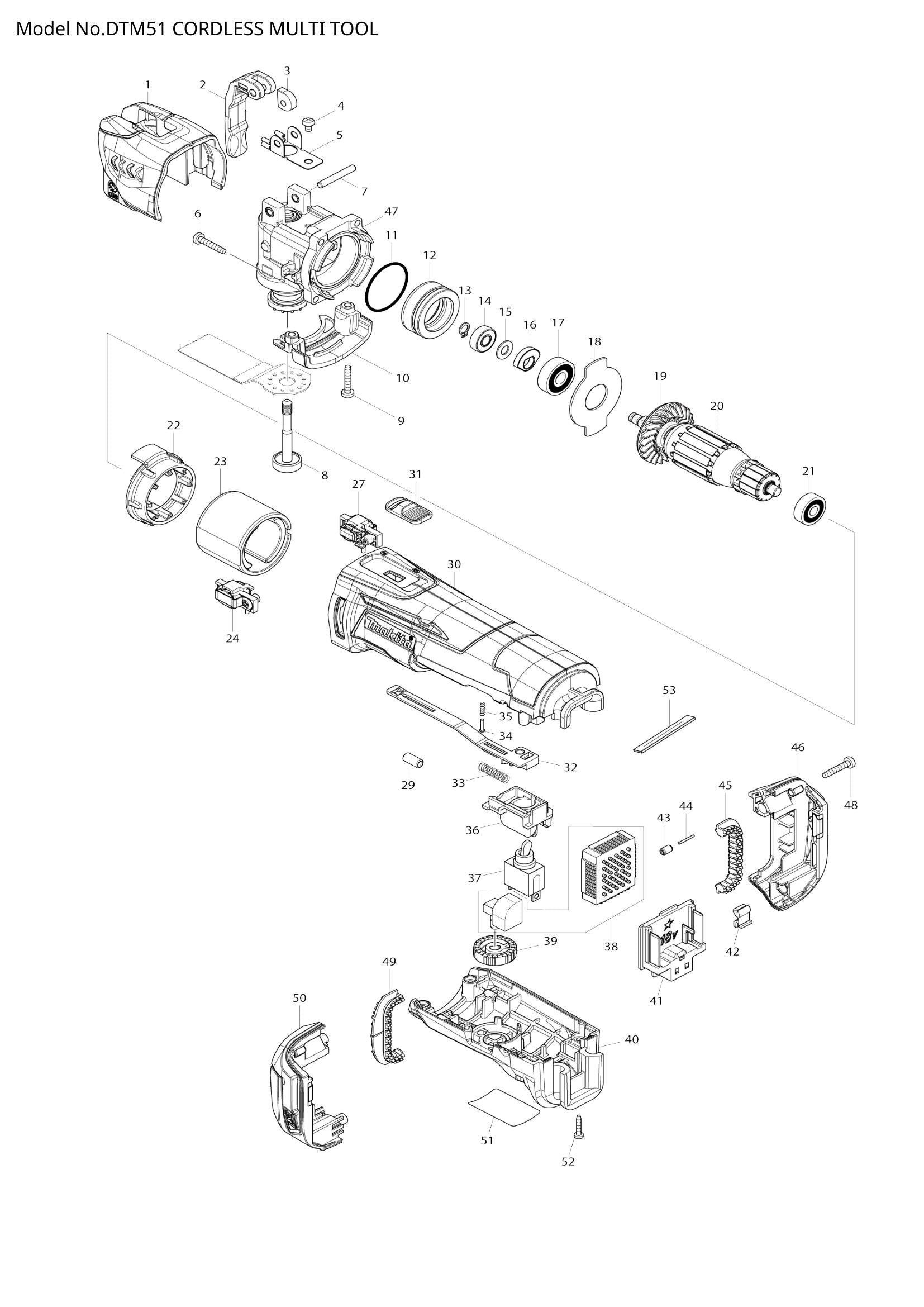 DTM51 exploded view