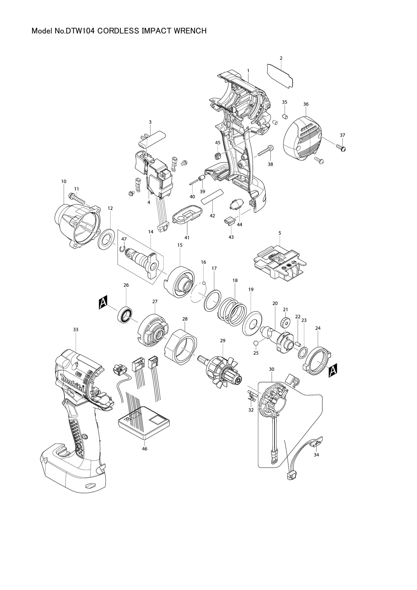 DTW104 exploded view