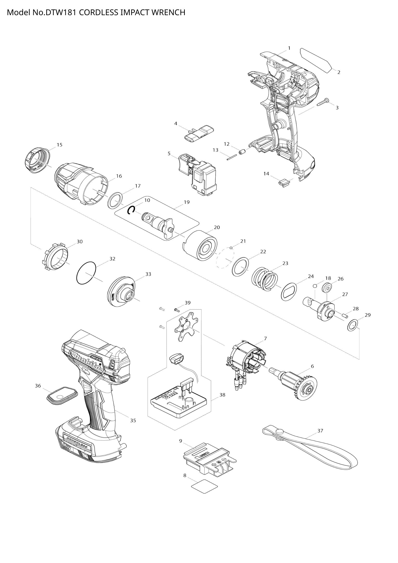DTW181 exploded view