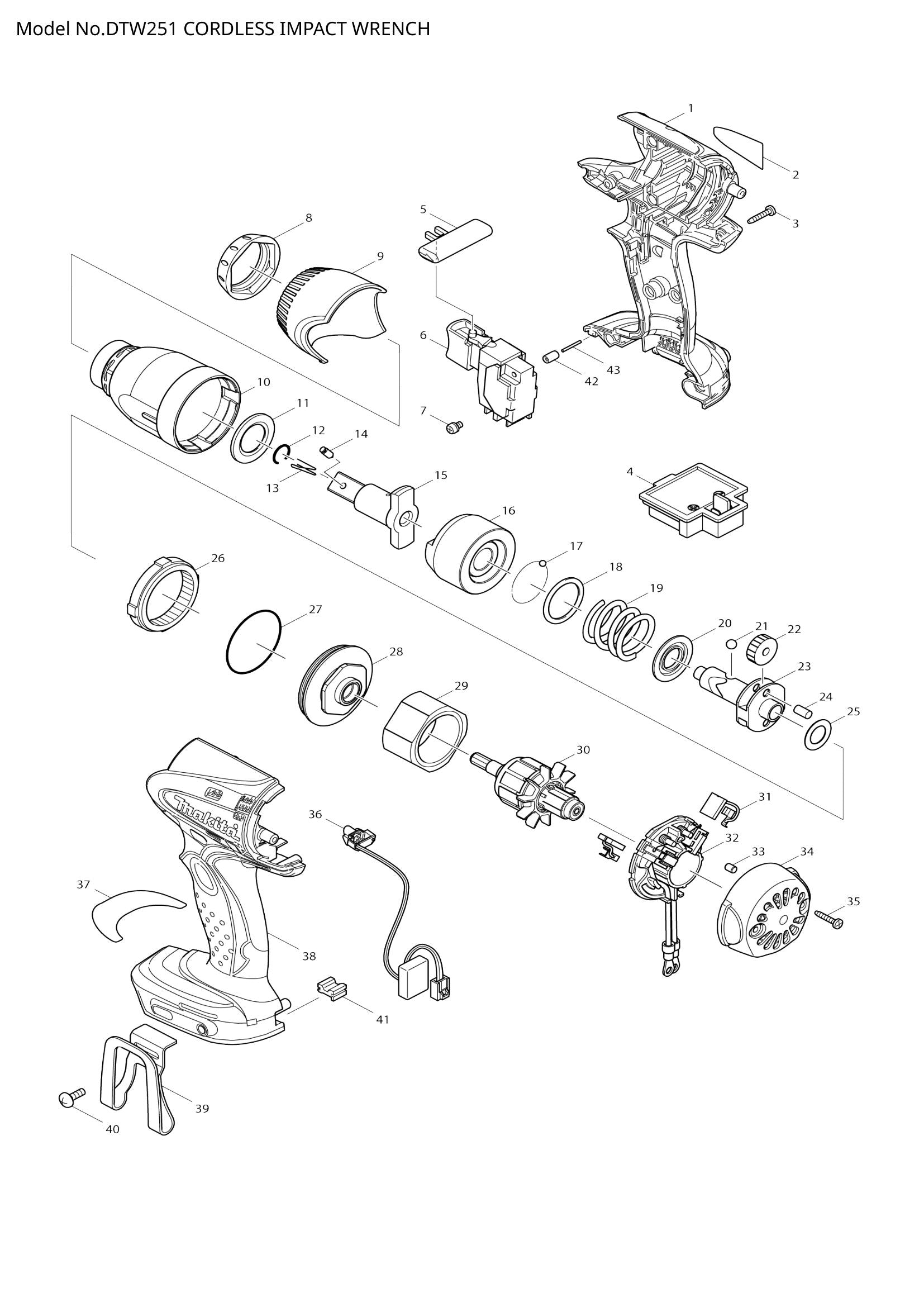 DTW251 exploded view