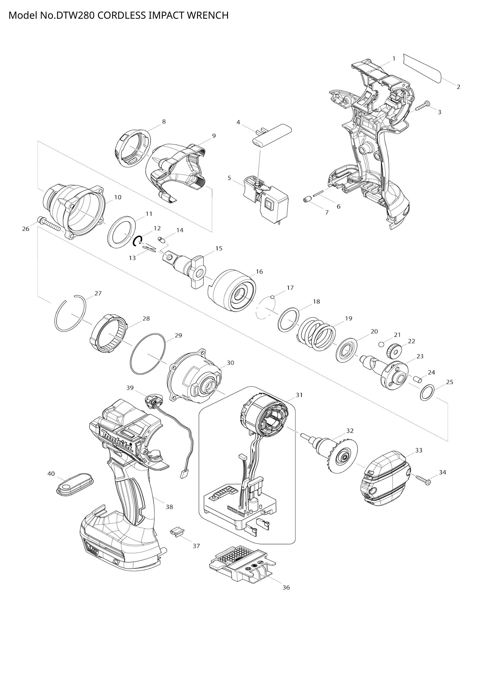 DTW280 exploded view
