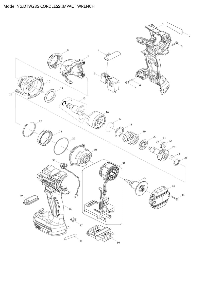 DTW285 exploded view