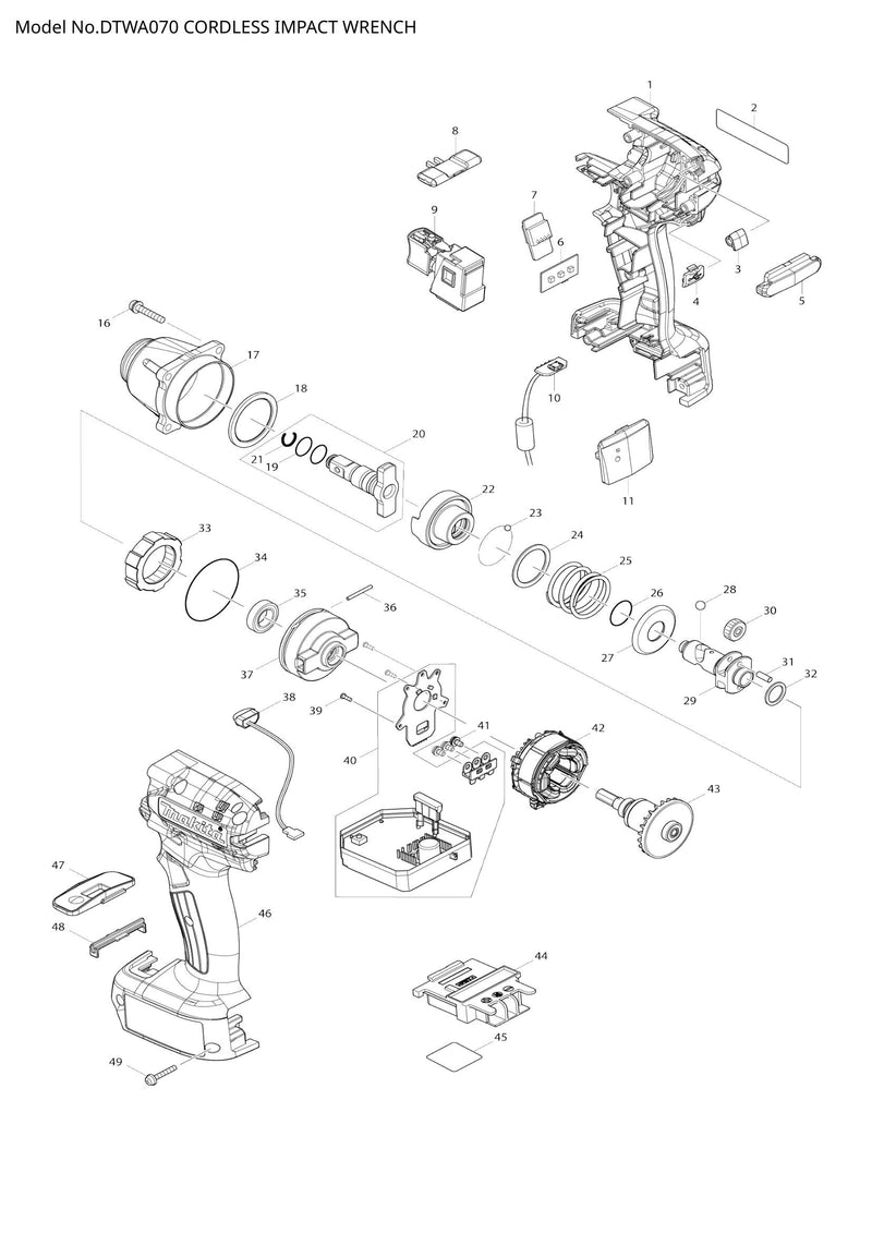DTWA070 exploded view