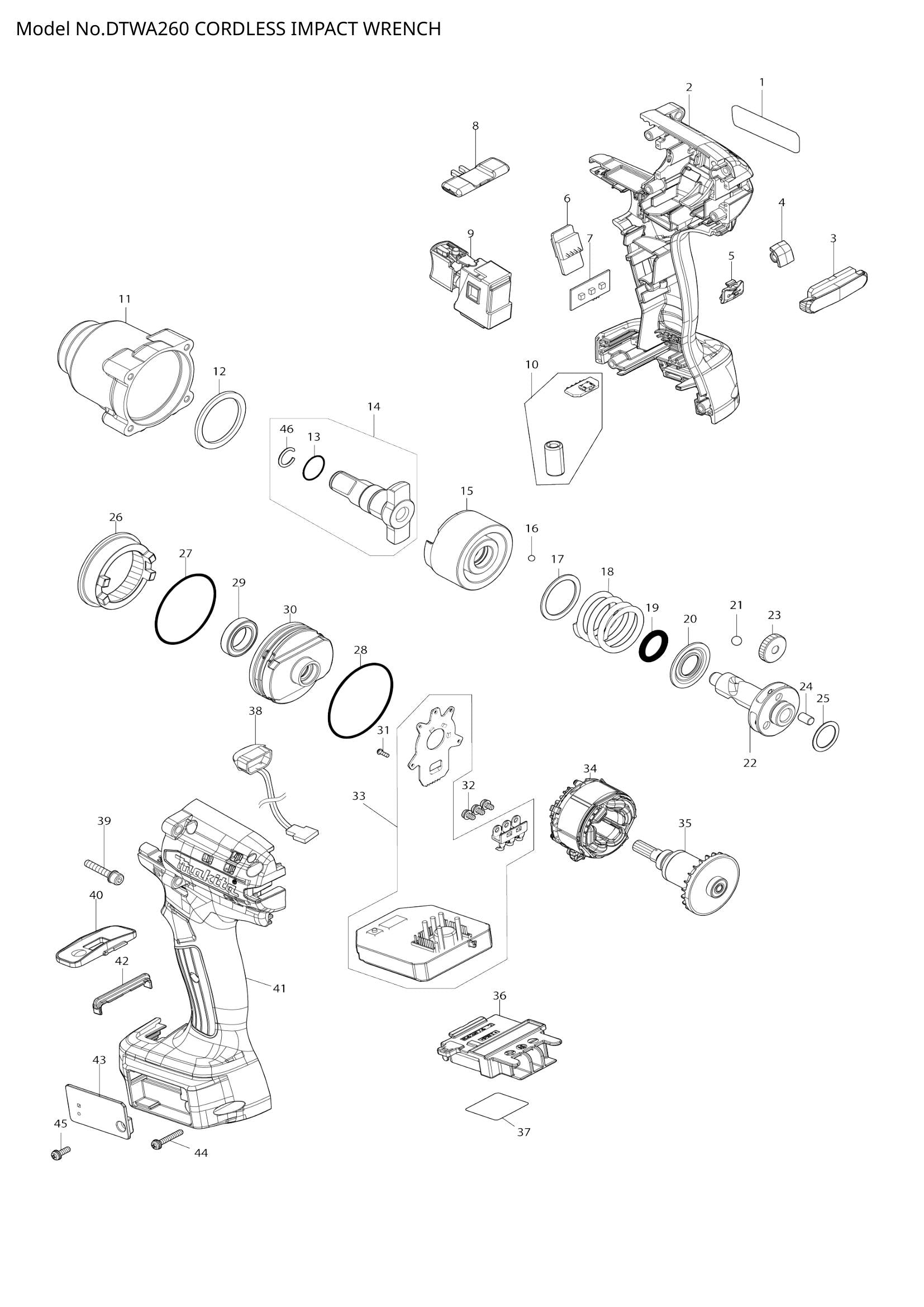 DTWA260 exploded view