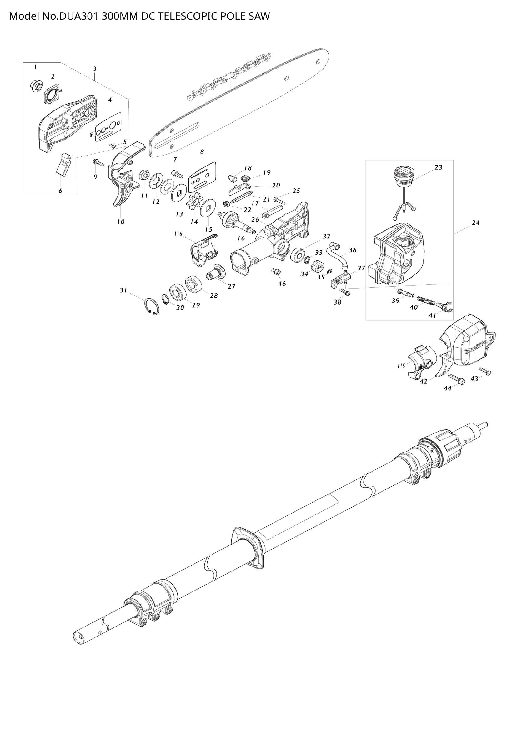 DUA301 exploded view