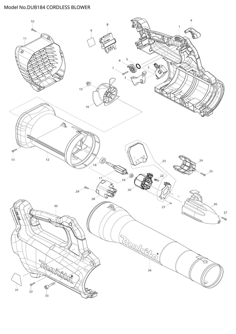 DUB184 exploded view