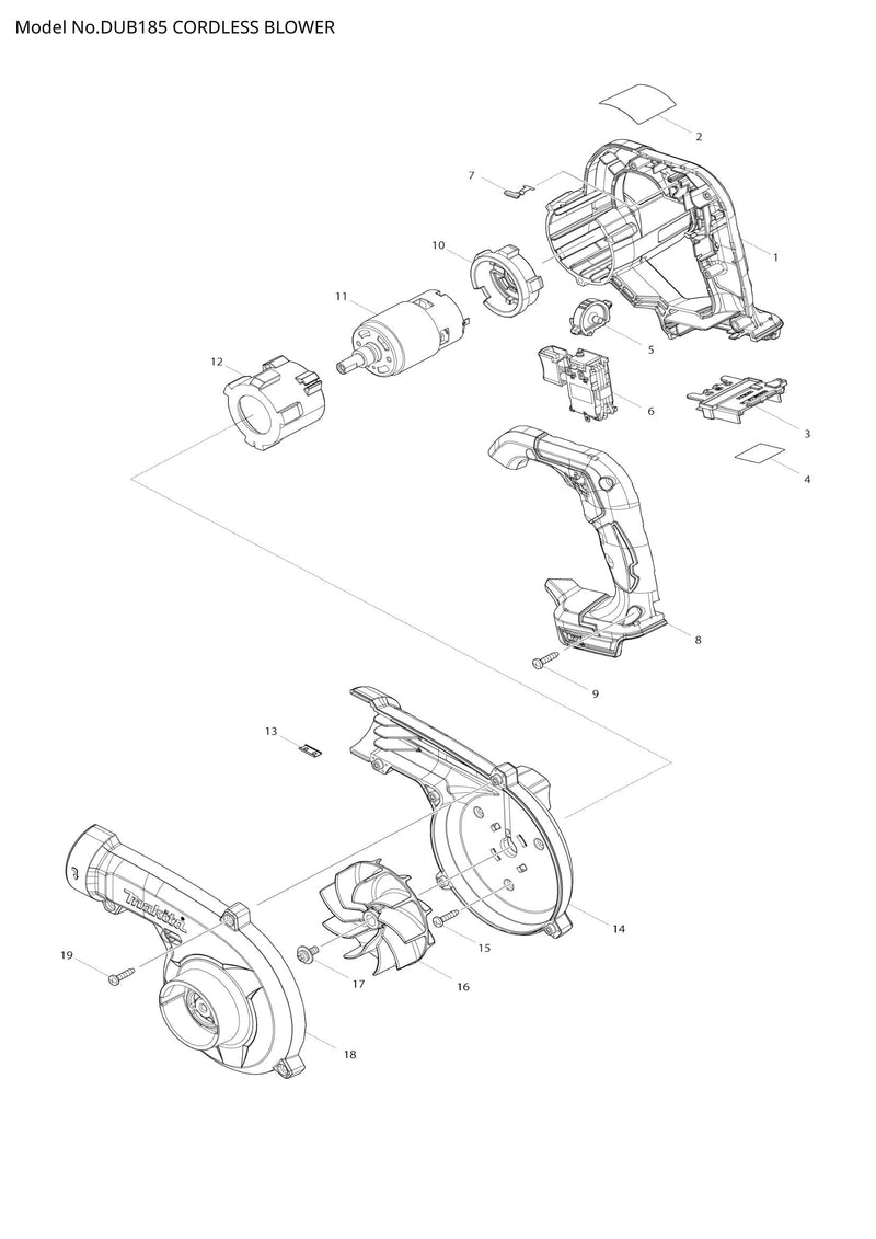 DUB185 exploded view