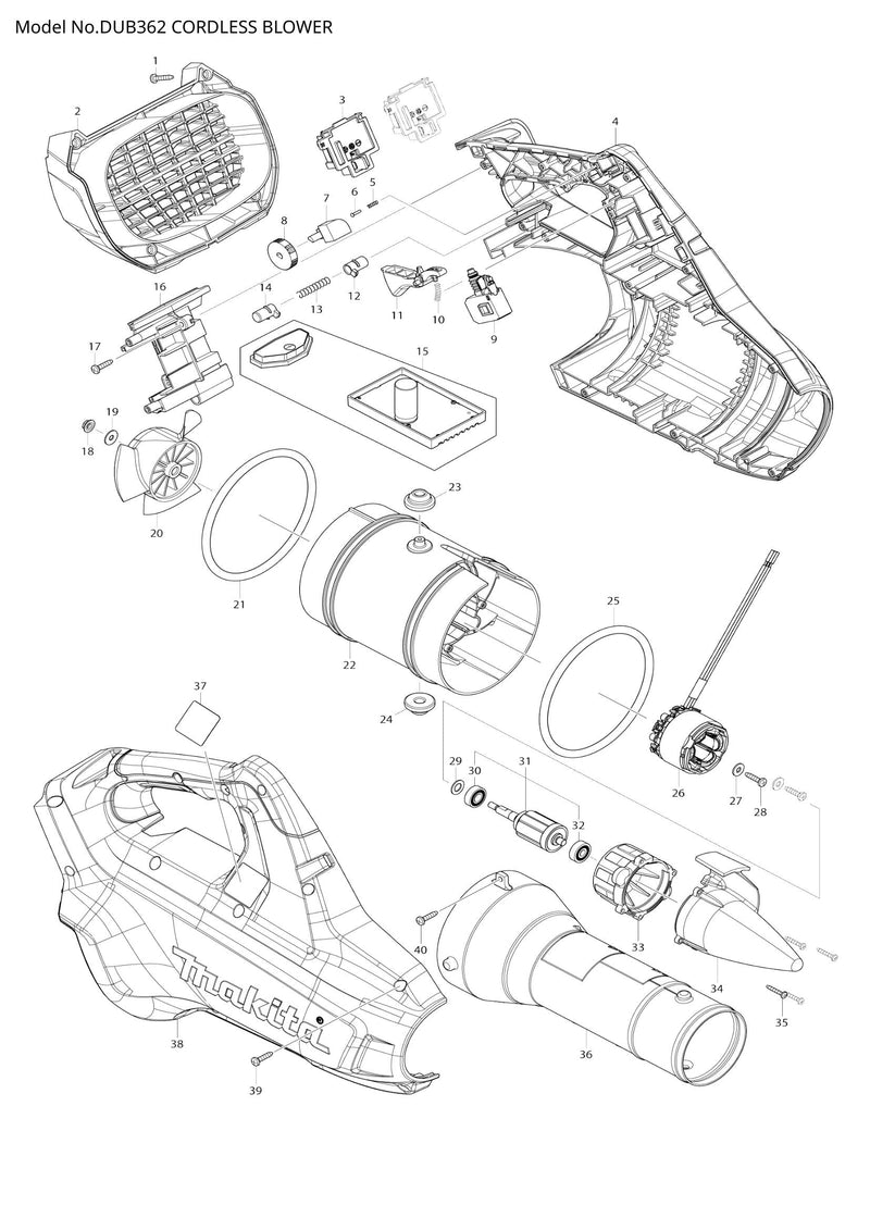 DUB362 exploded view
