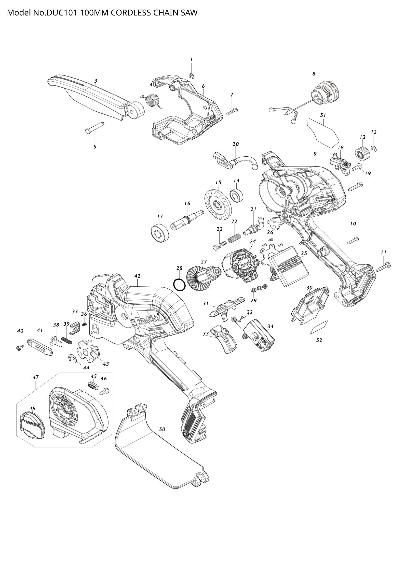 DUC101 exploded view