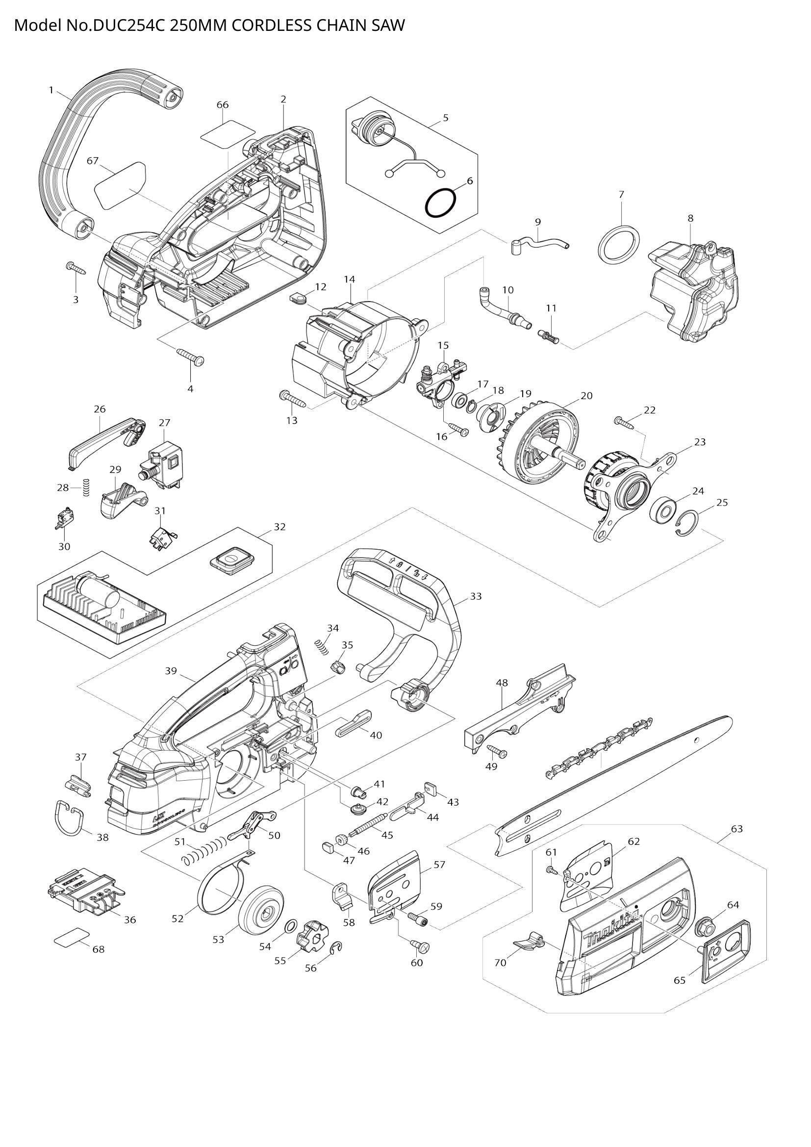 DUC254C exploded view