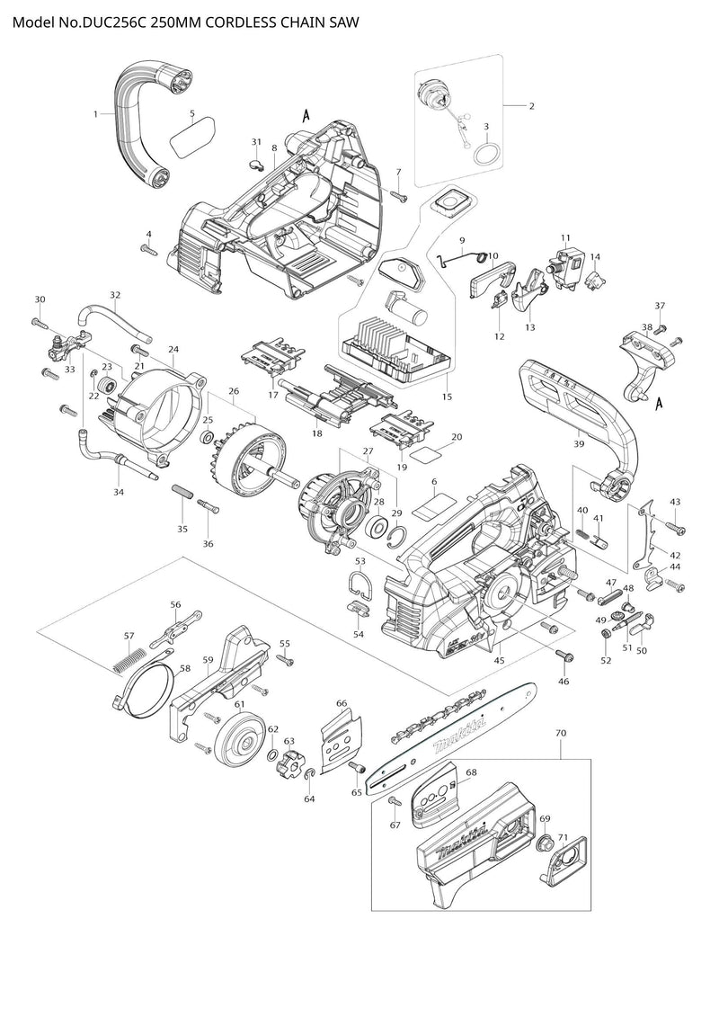 DUC256C exploded view