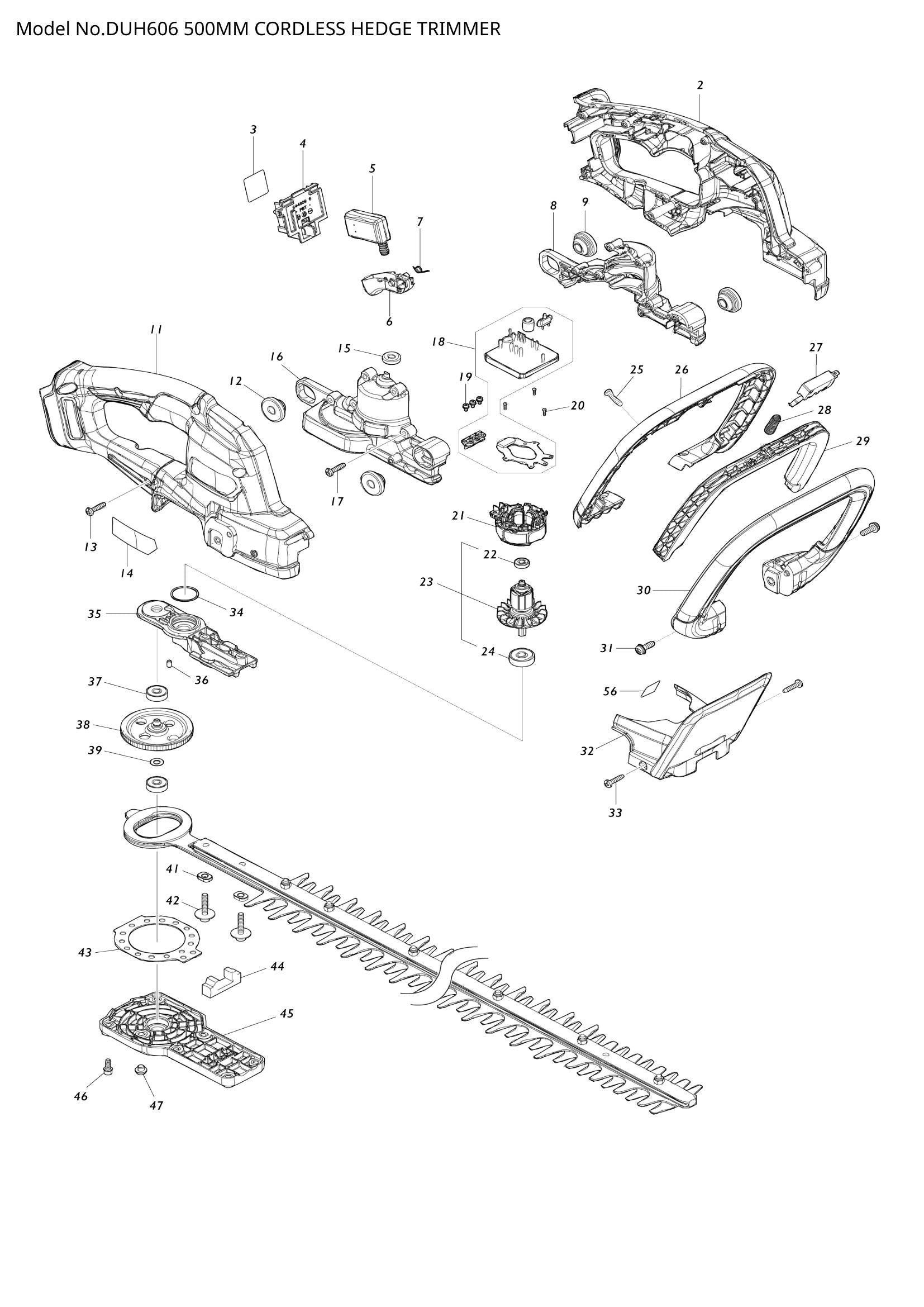 DUH606 exploded view