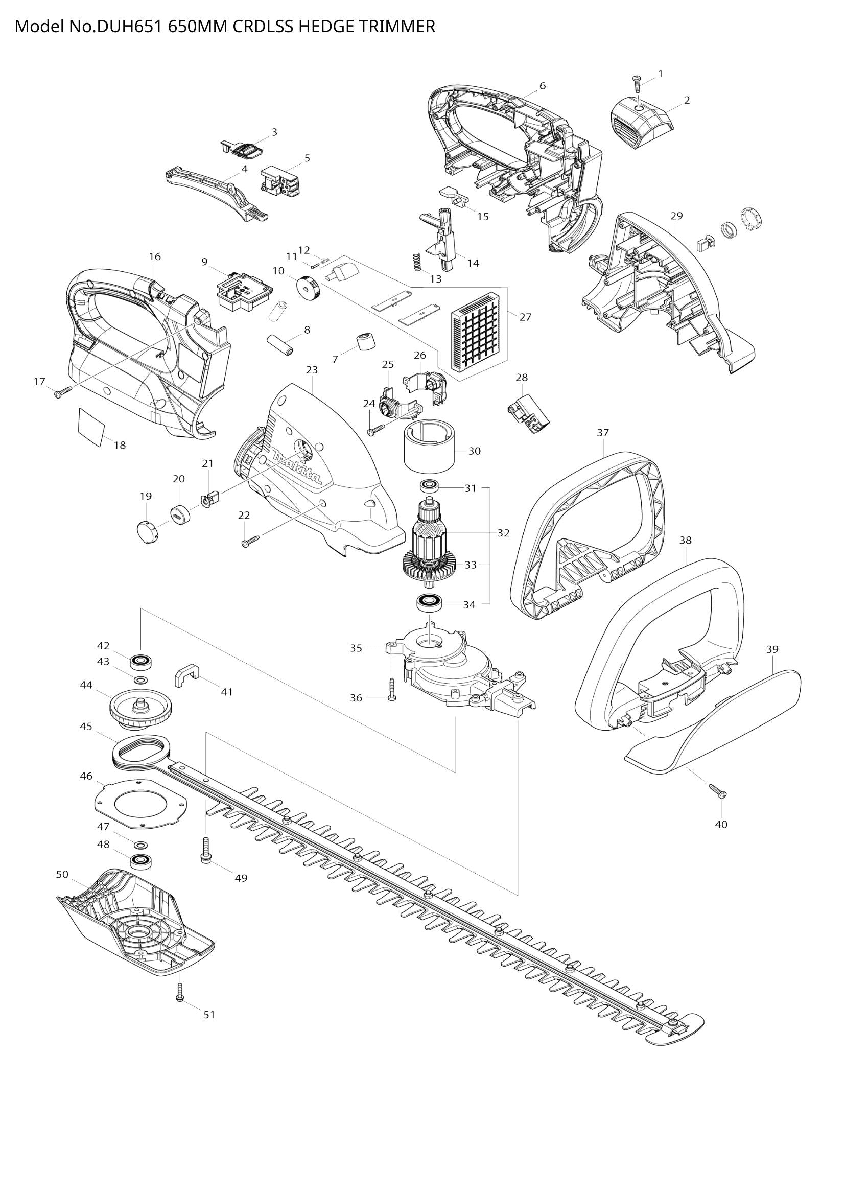 DUH651 exploded view