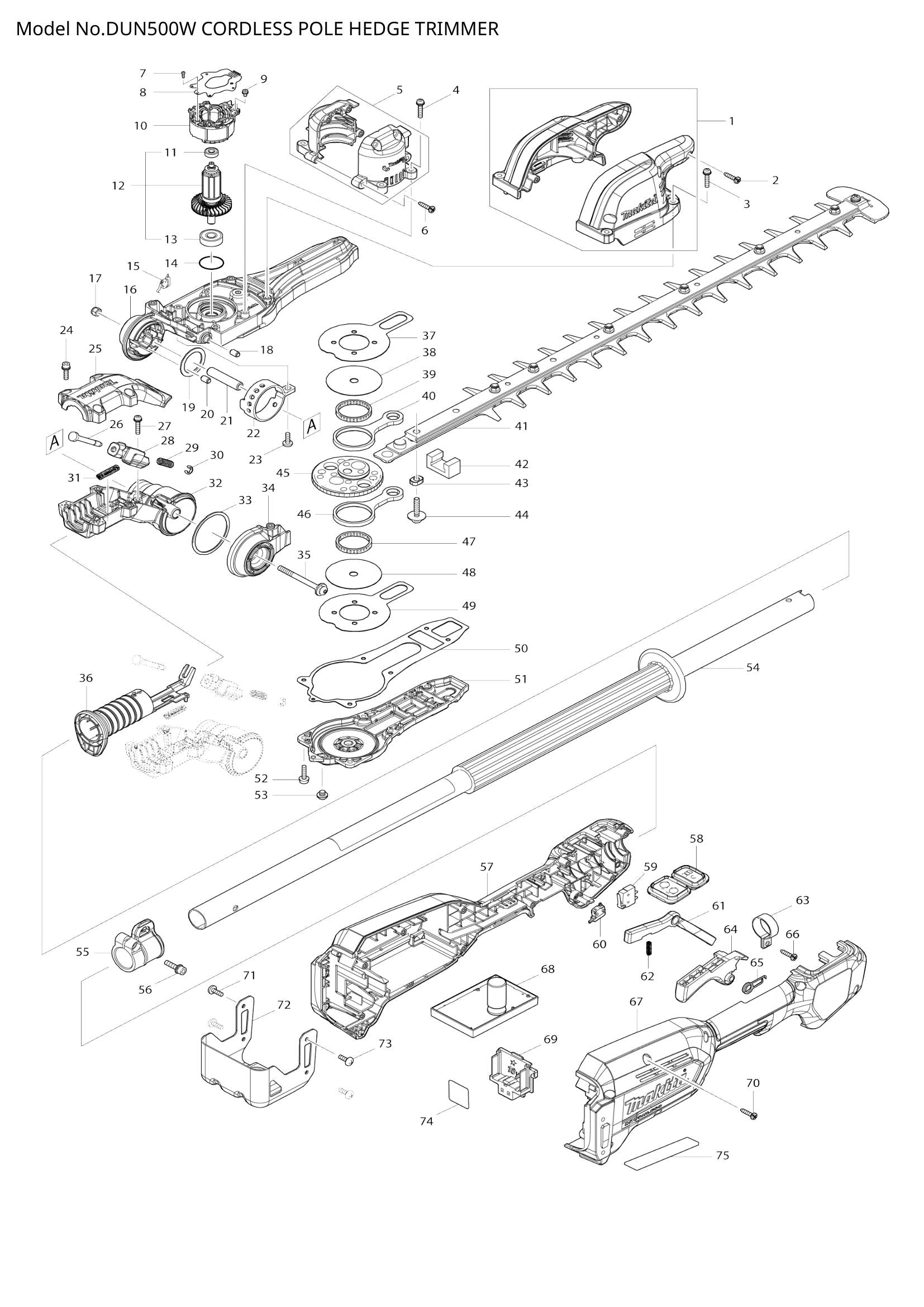 DUN500W exploded view