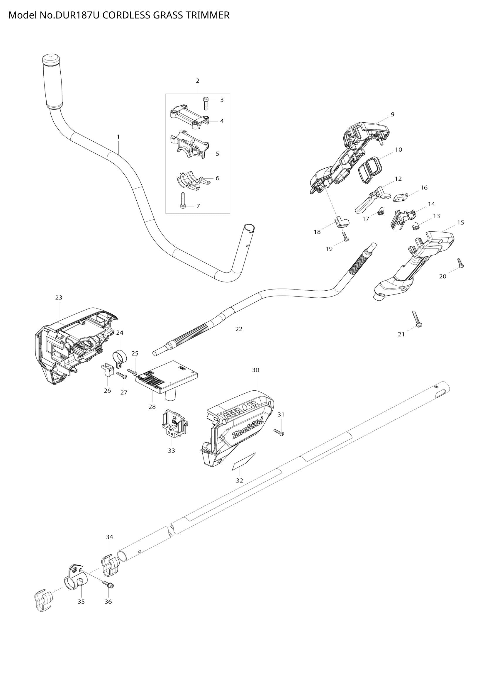 DUR187U exploded view