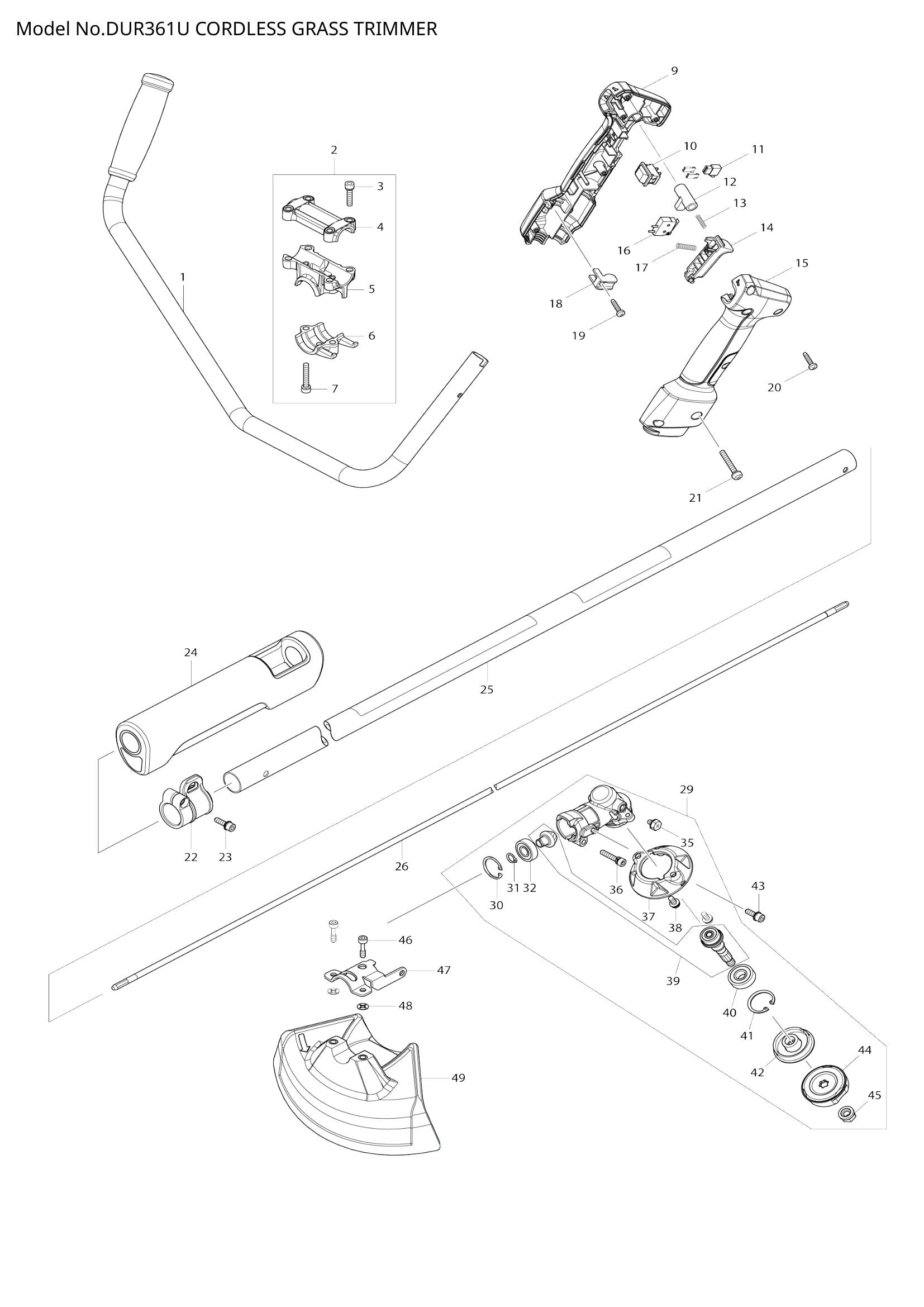 DUR361U exploded view