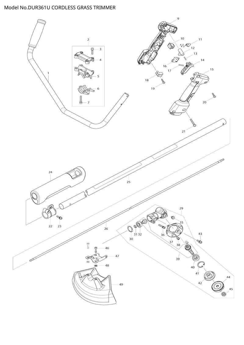 DUR361U exploded view