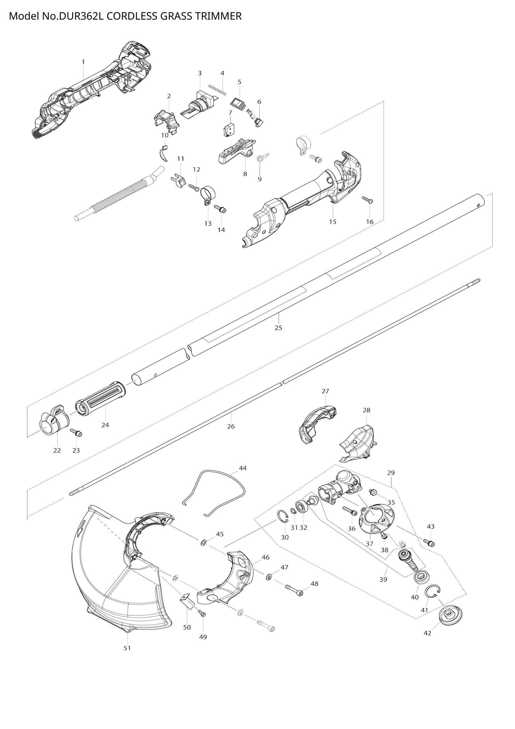 DUR362L exploded view