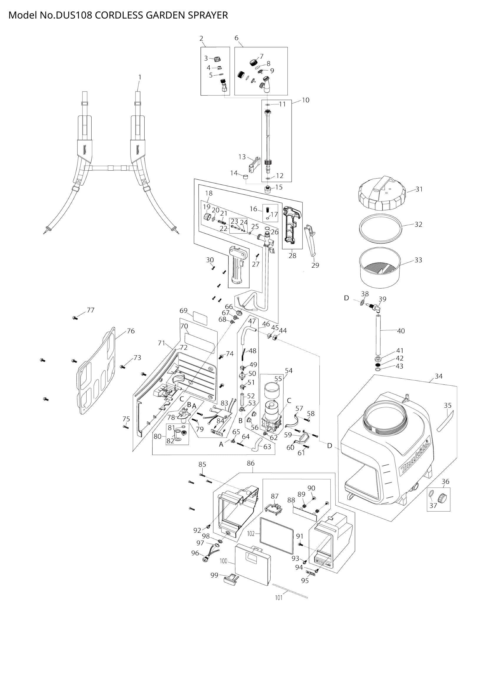 DUS108 exploded view