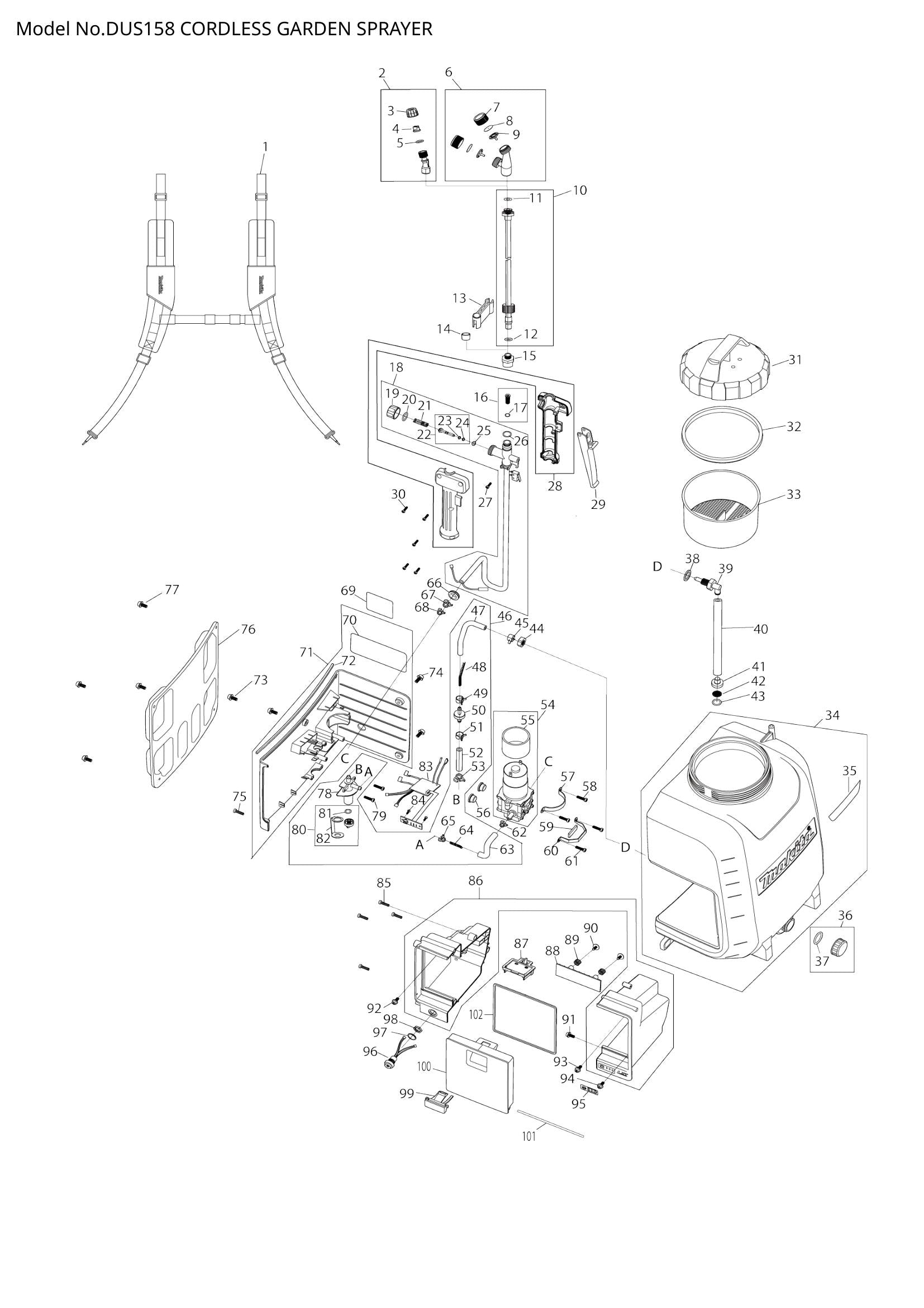 DUS158 exploded view