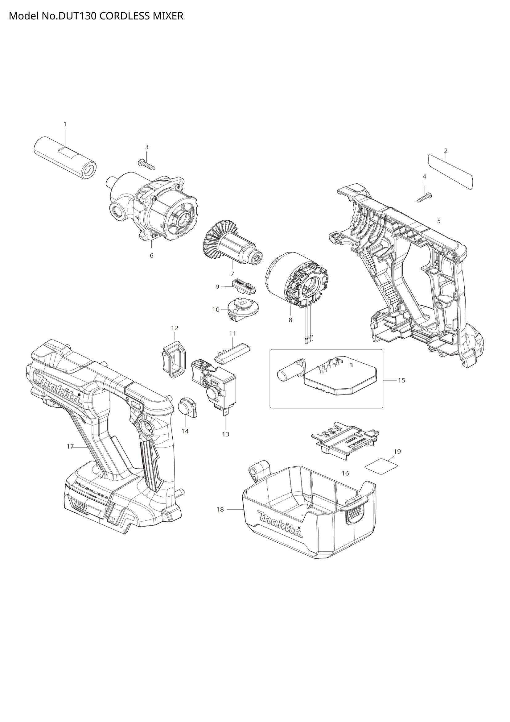 DUT130 exploded view