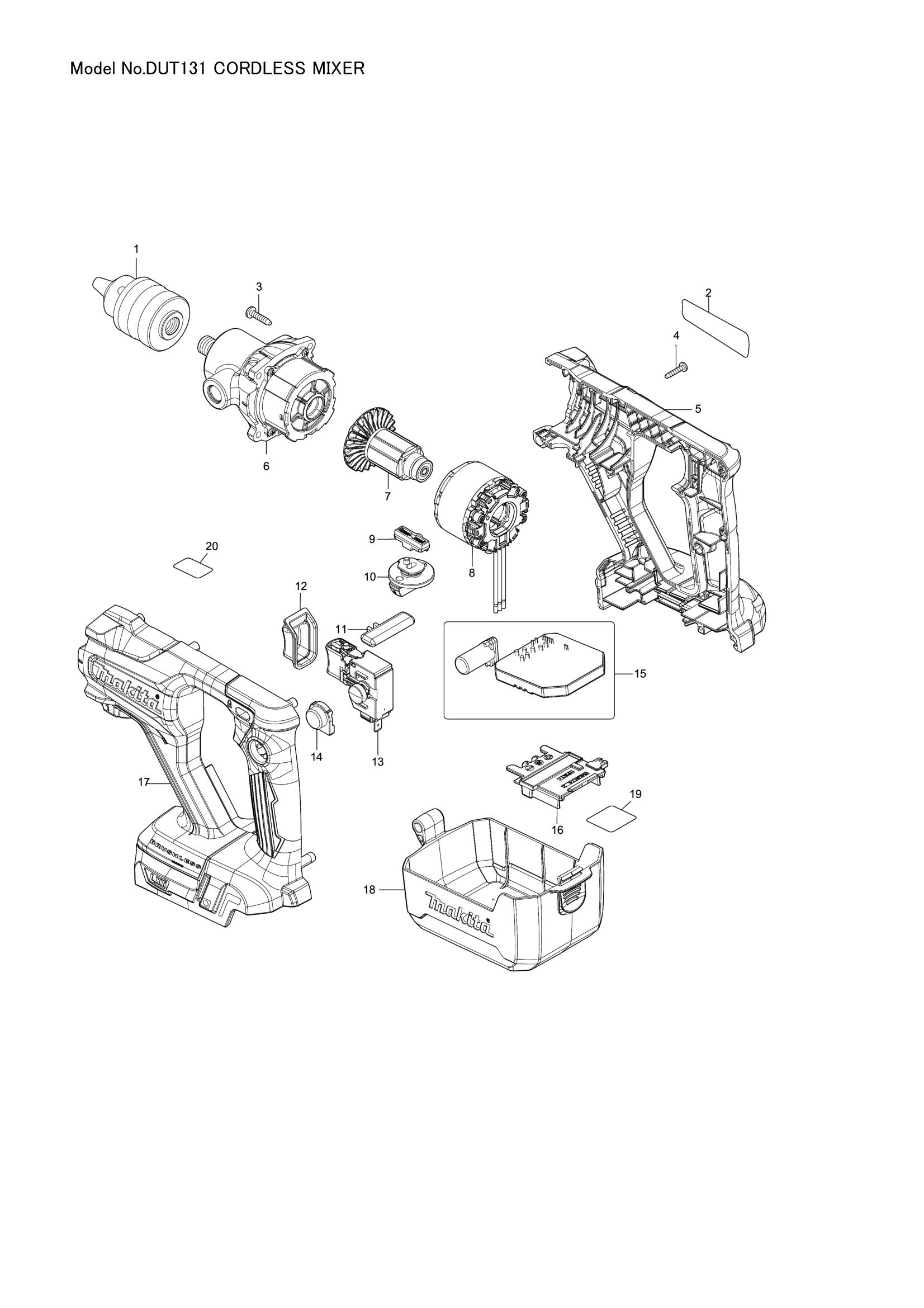 DUT131 exploded view