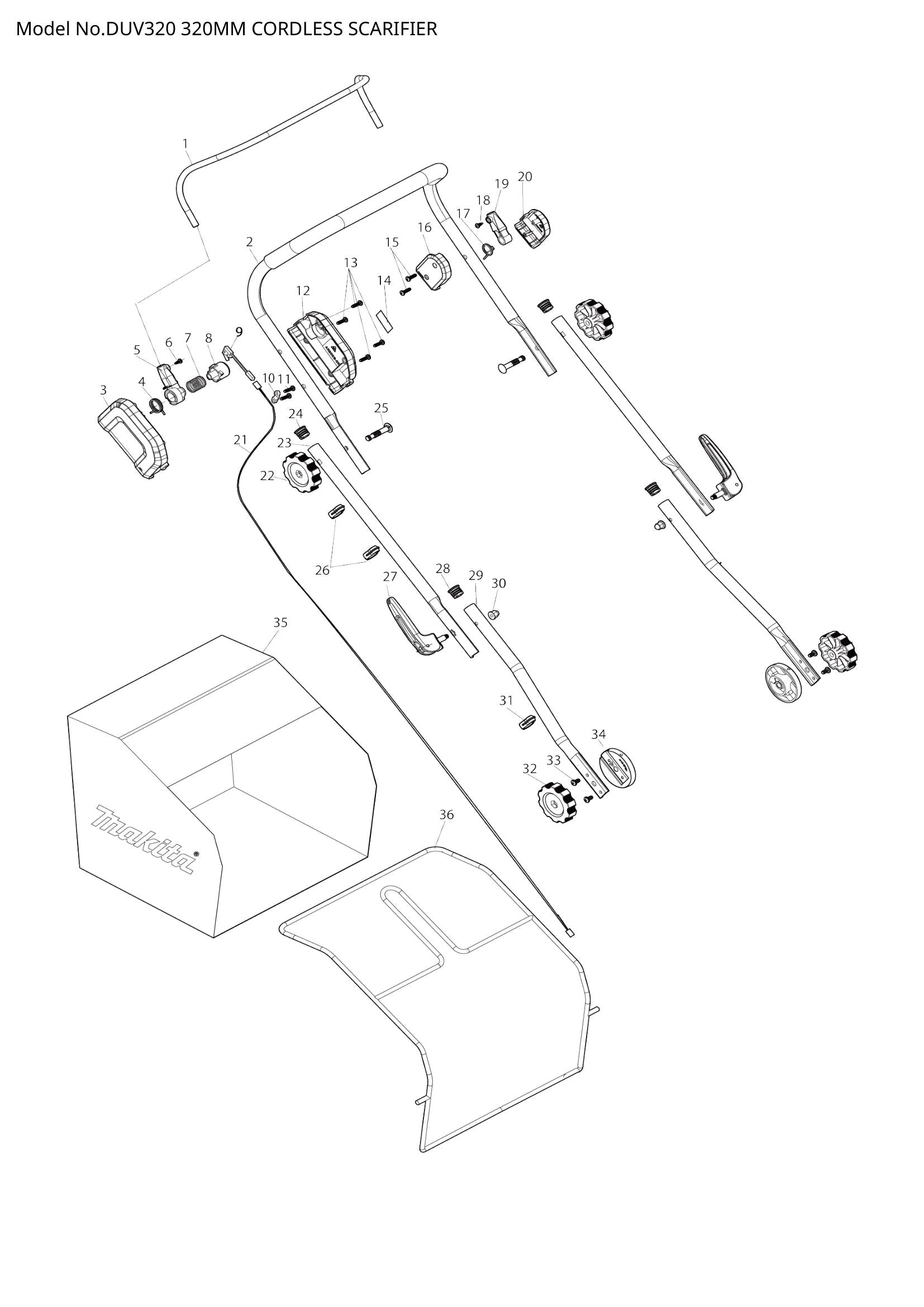 DUV320 exploded view